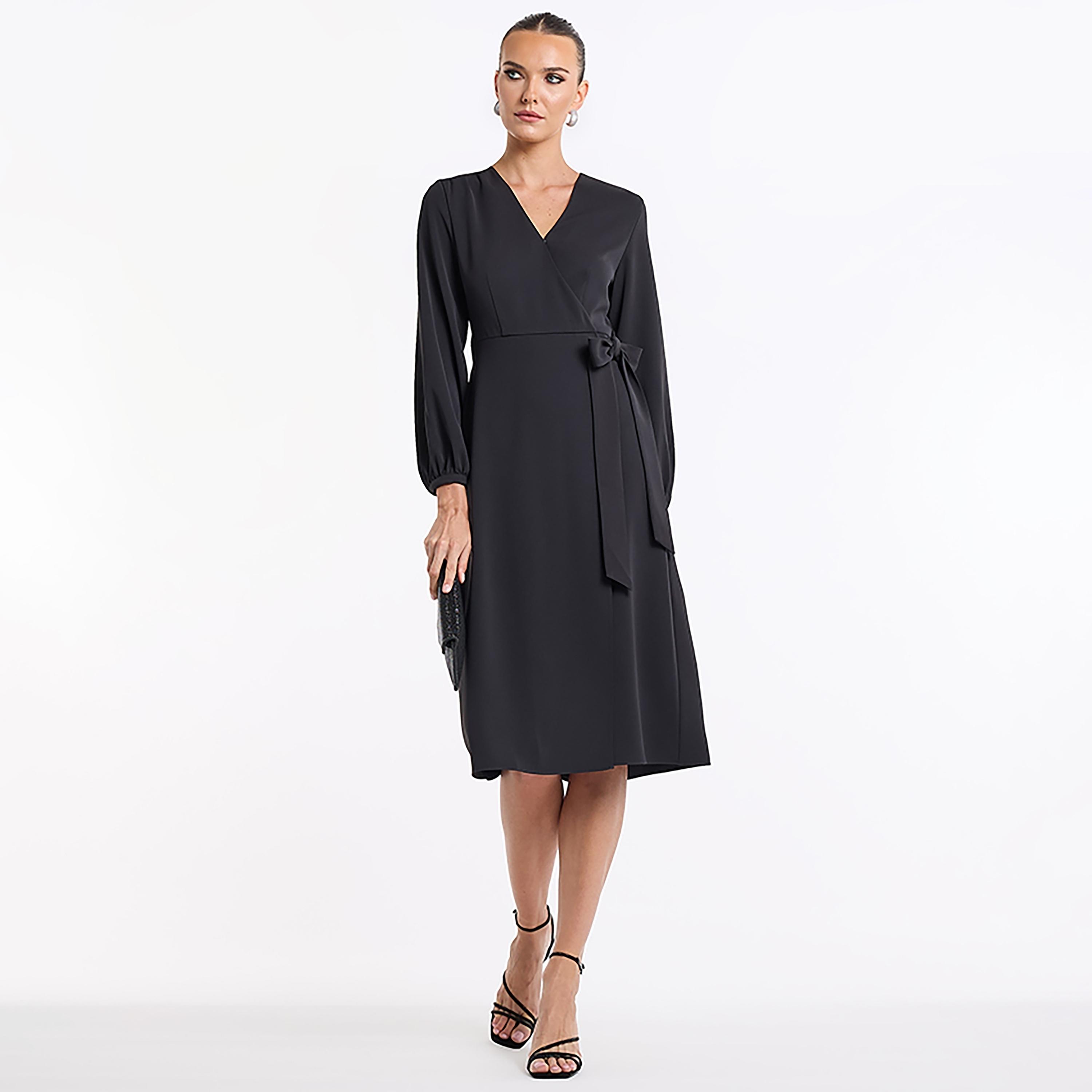BCBG Wrap Women's Knee-Length Dress-women-clothing-dresses-image-6