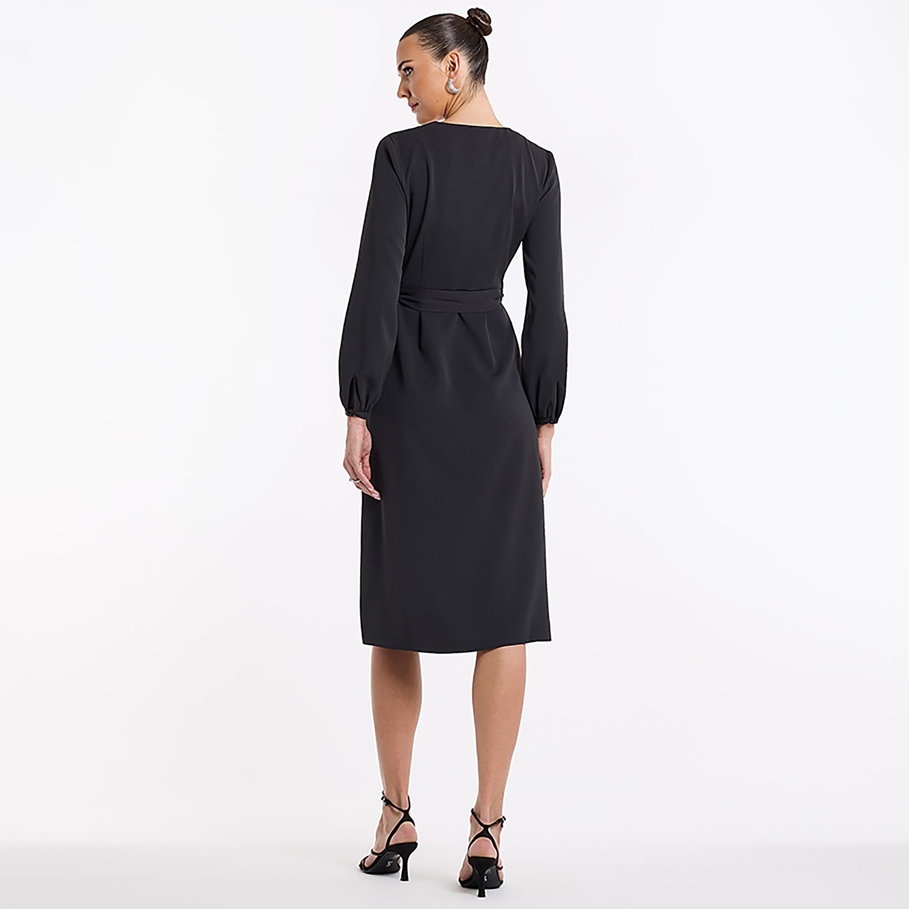 BCBG Wrap Women's Knee-Length Dress-women-clothing-dresses-image-7