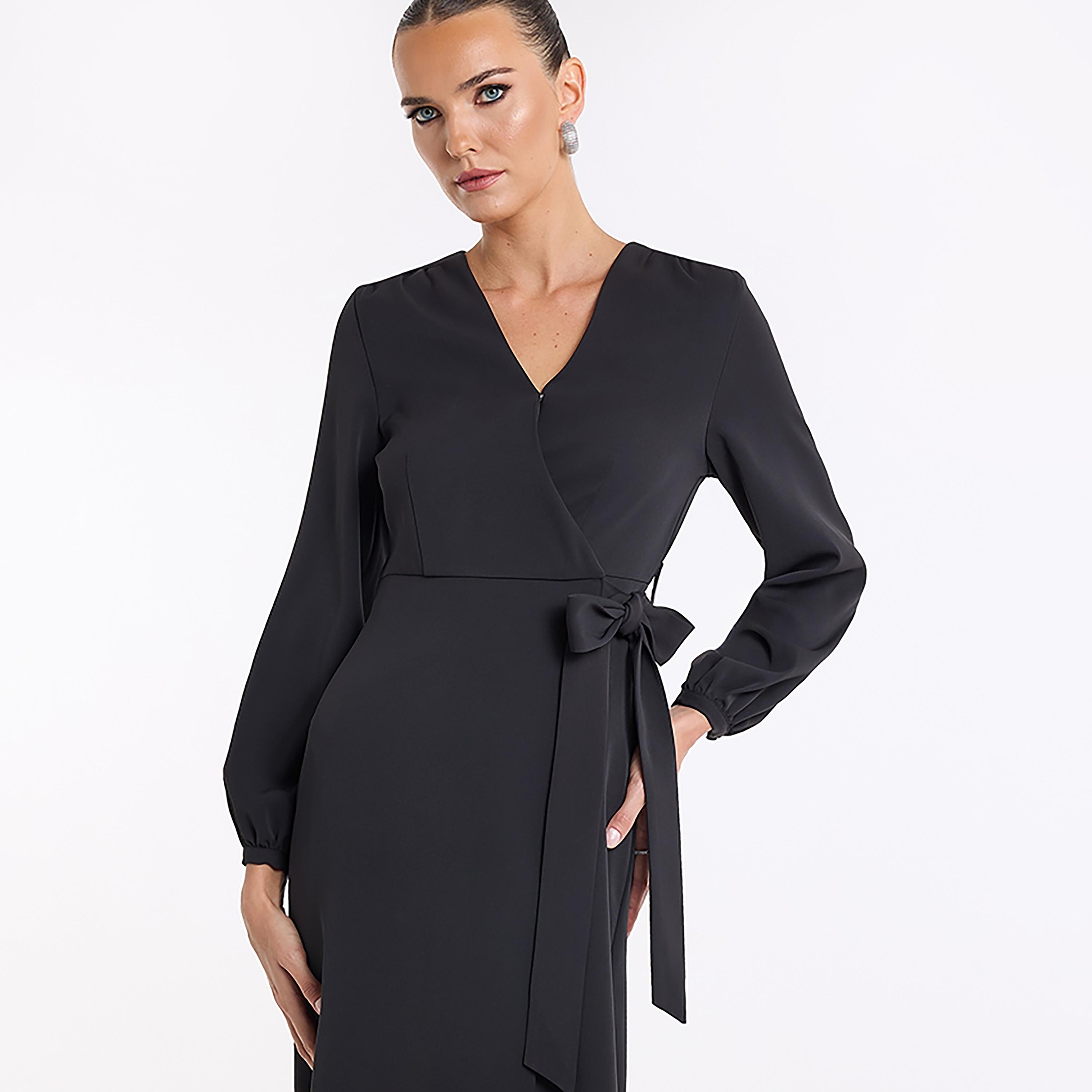 BCBG Wrap Women's Knee-Length Dress-women-clothing-dresses-image-8