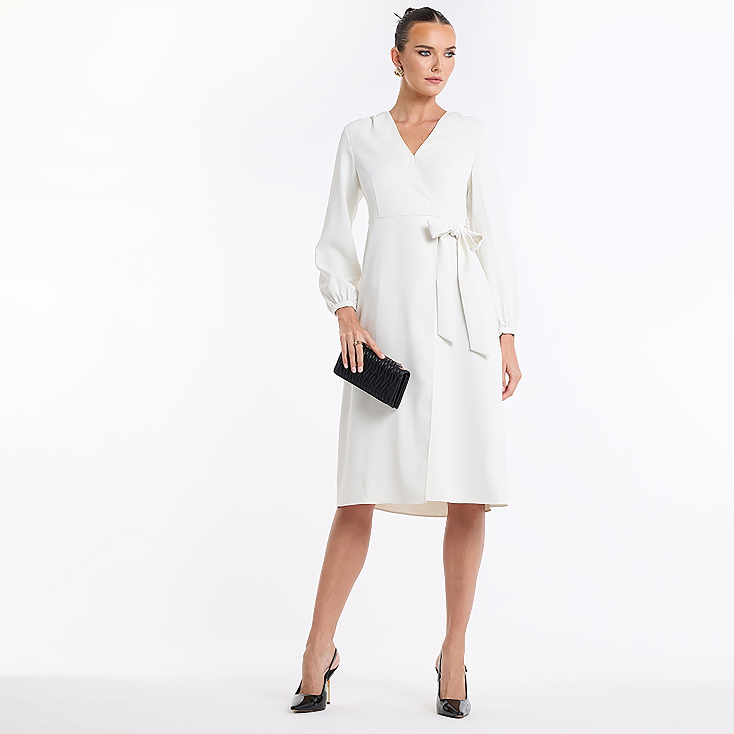 BCBG Wrap Women's Knee-Length Dress-women-clothing-dresses-image-2