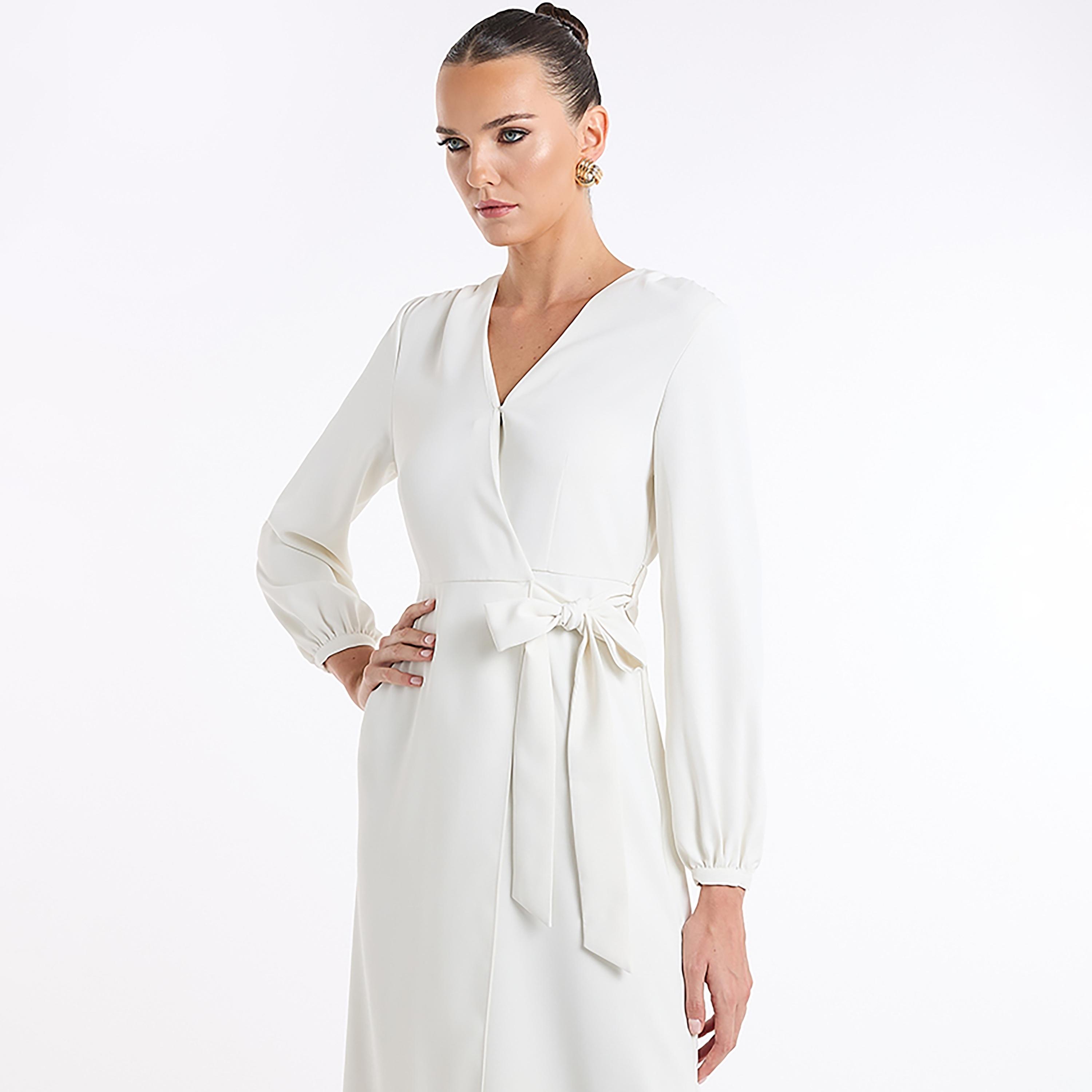 BCBG Wrap Women's Knee-Length Dress-women-clothing-dresses-image-4