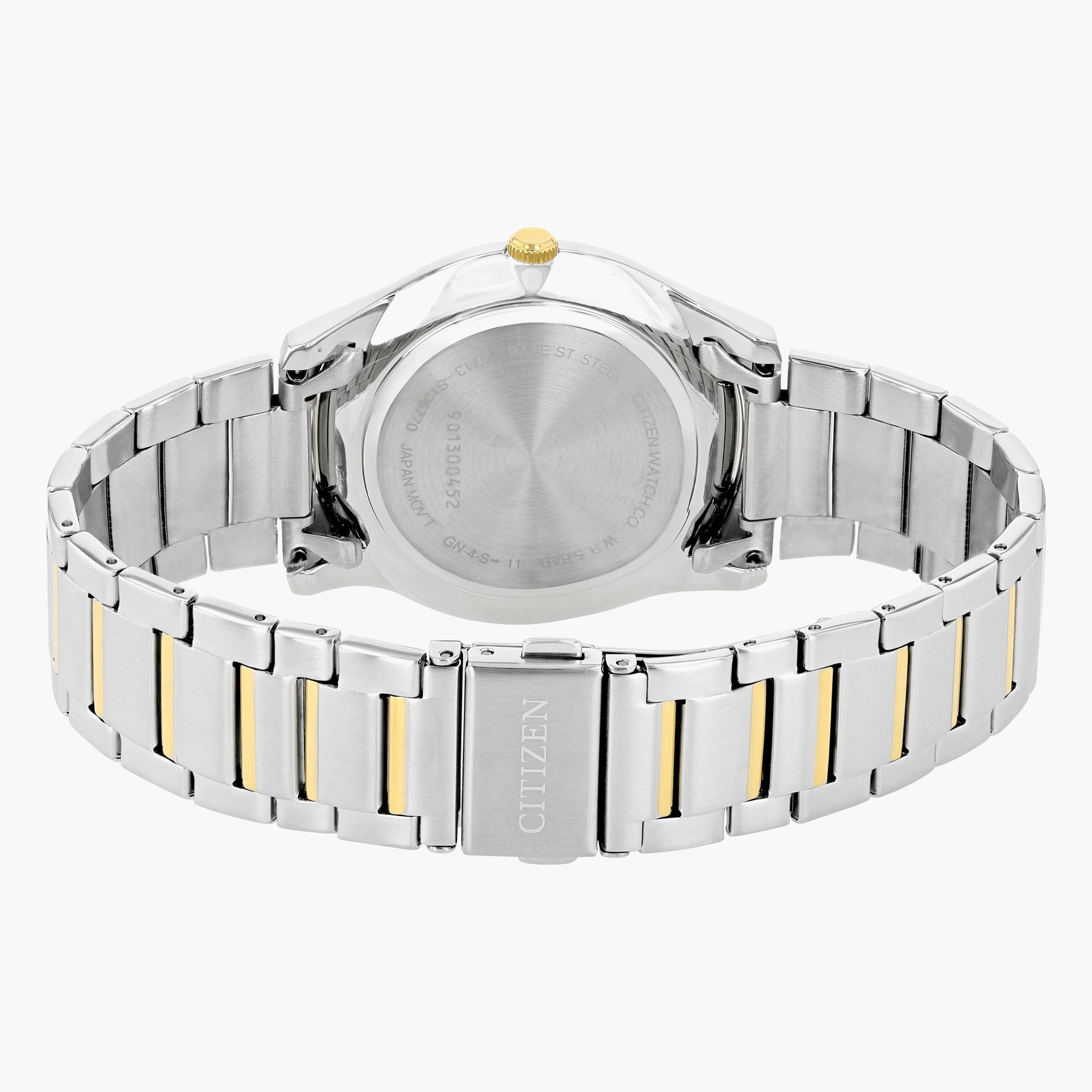ساعة تناظرية فضيّة وذهبية بحزام معدني للرجال من سيتيزن - BD0048 80A-men-watchesandjewellery-watches-image-2