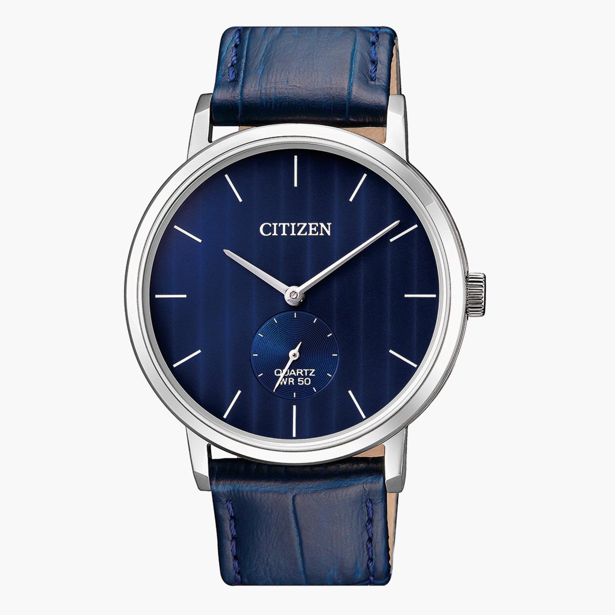 Citizen Men's Blue Analog Quartz Leather Strap Watch BE9170 05L-men-watchesandjewellery-watches-image-1