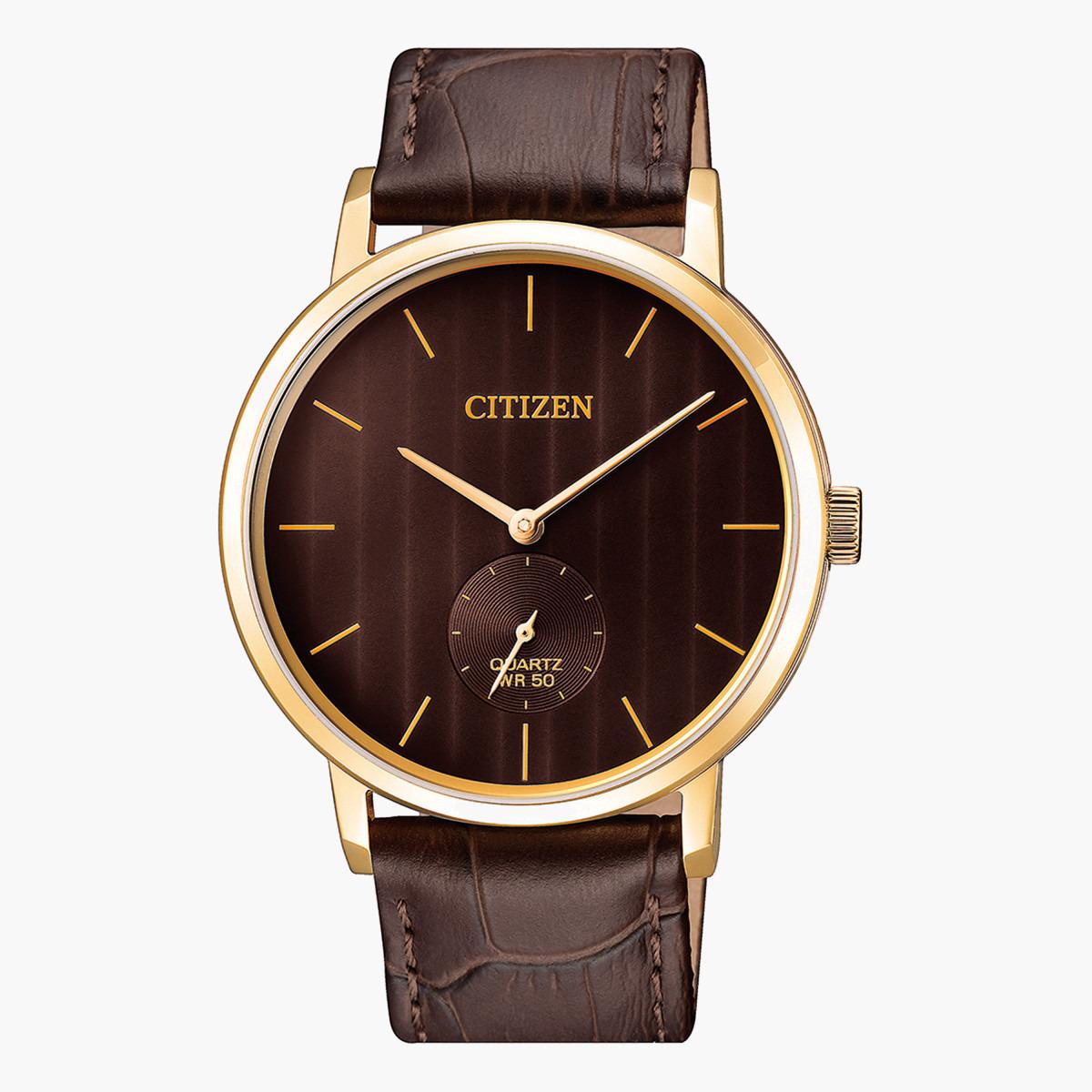 ساعة تناظرية بنيّة كوارتز بحزام جلد للرجال من سيتيزن - BE9173 07X-men-watchesandjewellery-watches-image-1