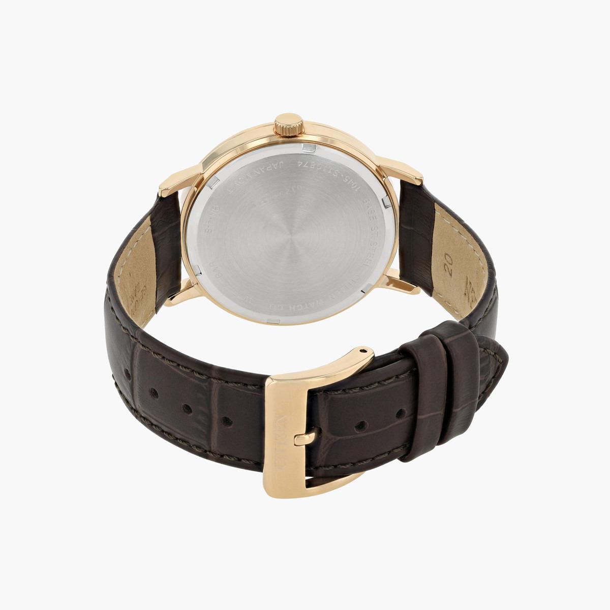 ساعة تناظرية بنيّة كوارتز بحزام جلد للرجال من سيتيزن - BE9173 07X-men-watchesandjewellery-watches-image-2