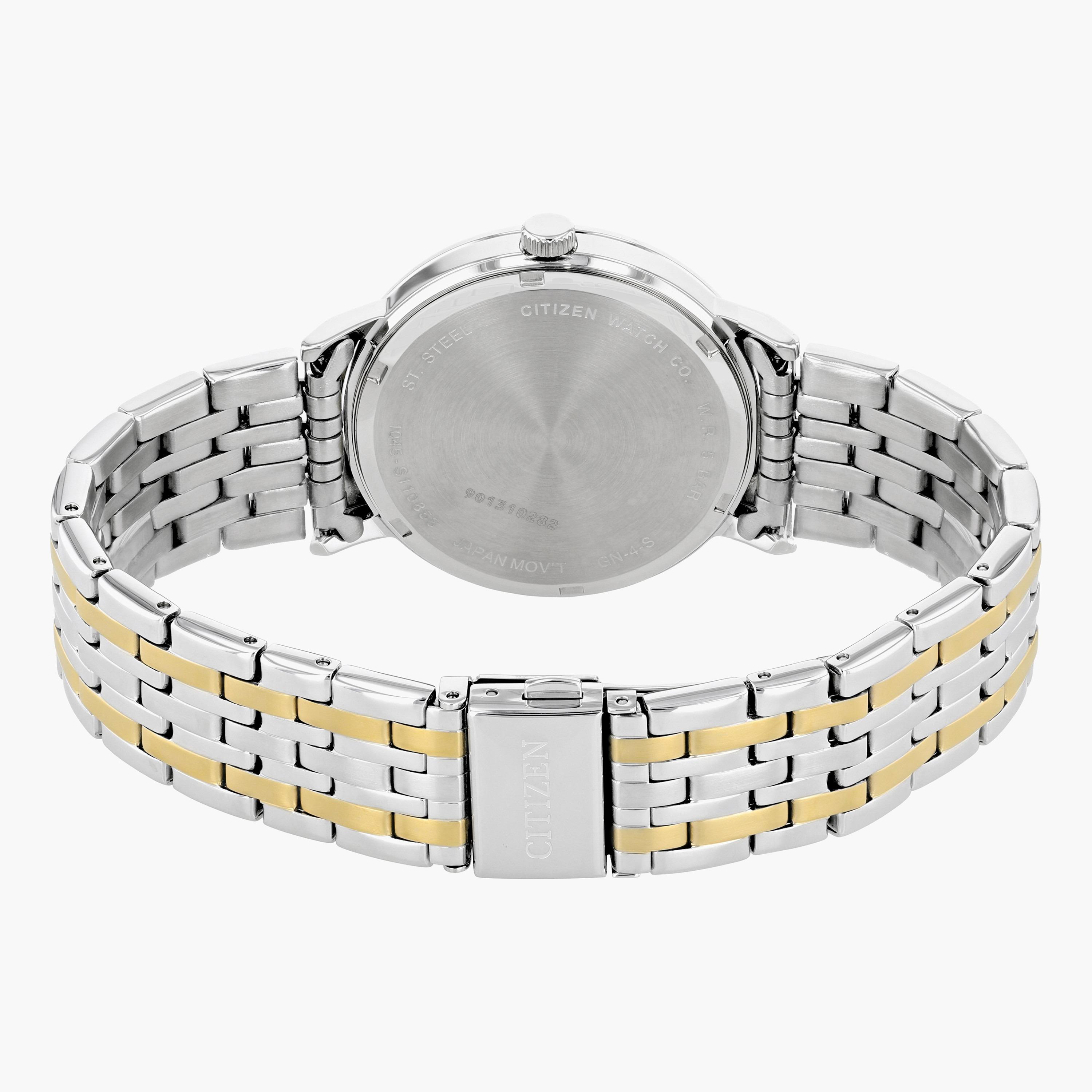 Citizen Men's Silver & Gold Analog Quartz Metal Strap Watch BE9174 55A-men-watchesandjewellery-watches-image-2
