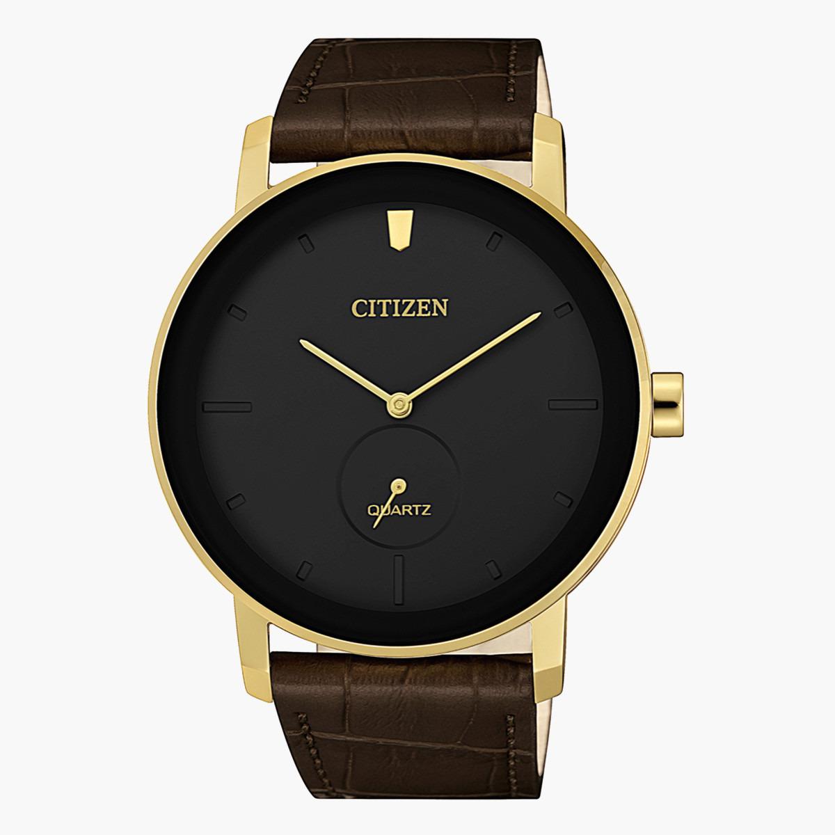 ساعة تناظرية بنيّة كوارتز بحزام جلد للرجال من سيتيزن - BE9182 06E-men-watchesandjewellery-watches-image-1