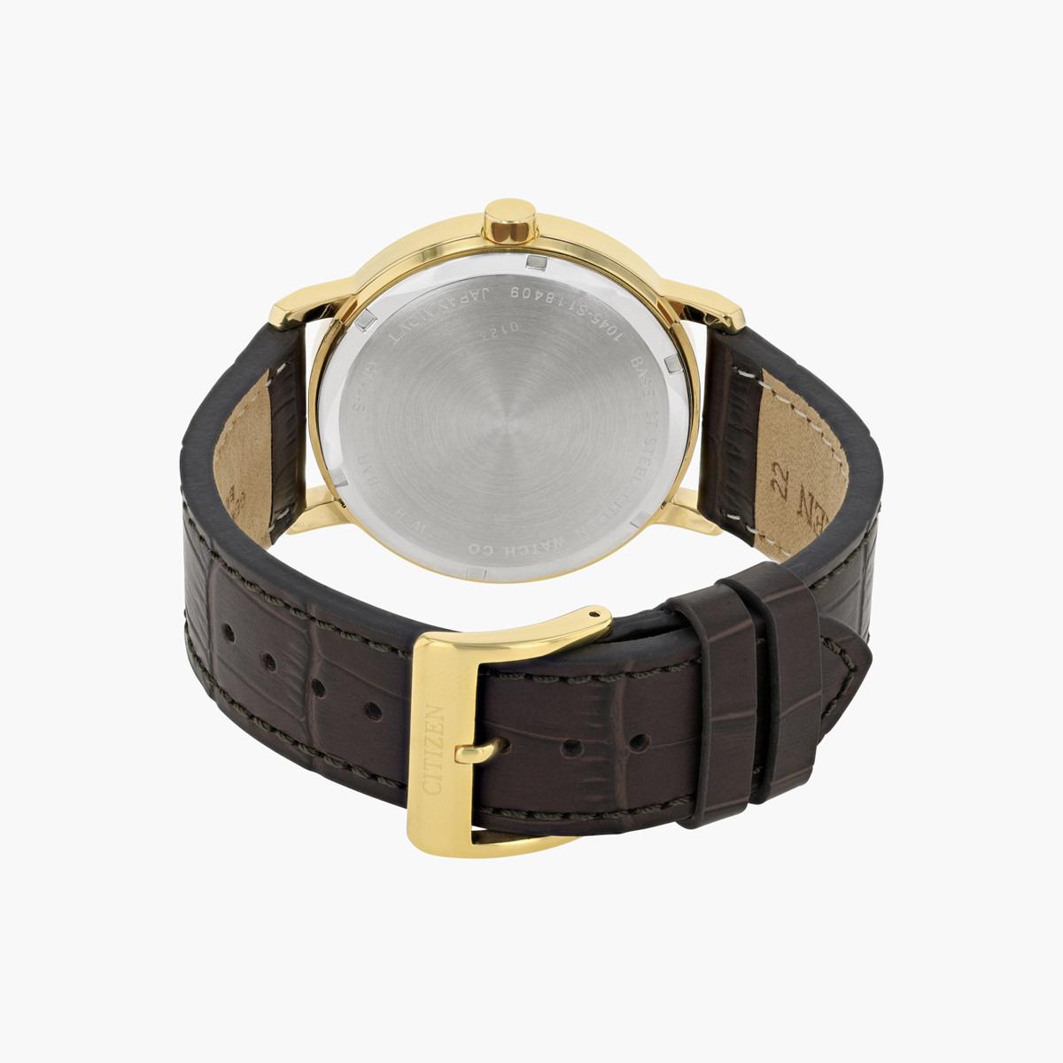 ساعة تناظرية بنيّة كوارتز بحزام جلد للرجال من سيتيزن - BE9182 06E-men-watchesandjewellery-watches-image-2