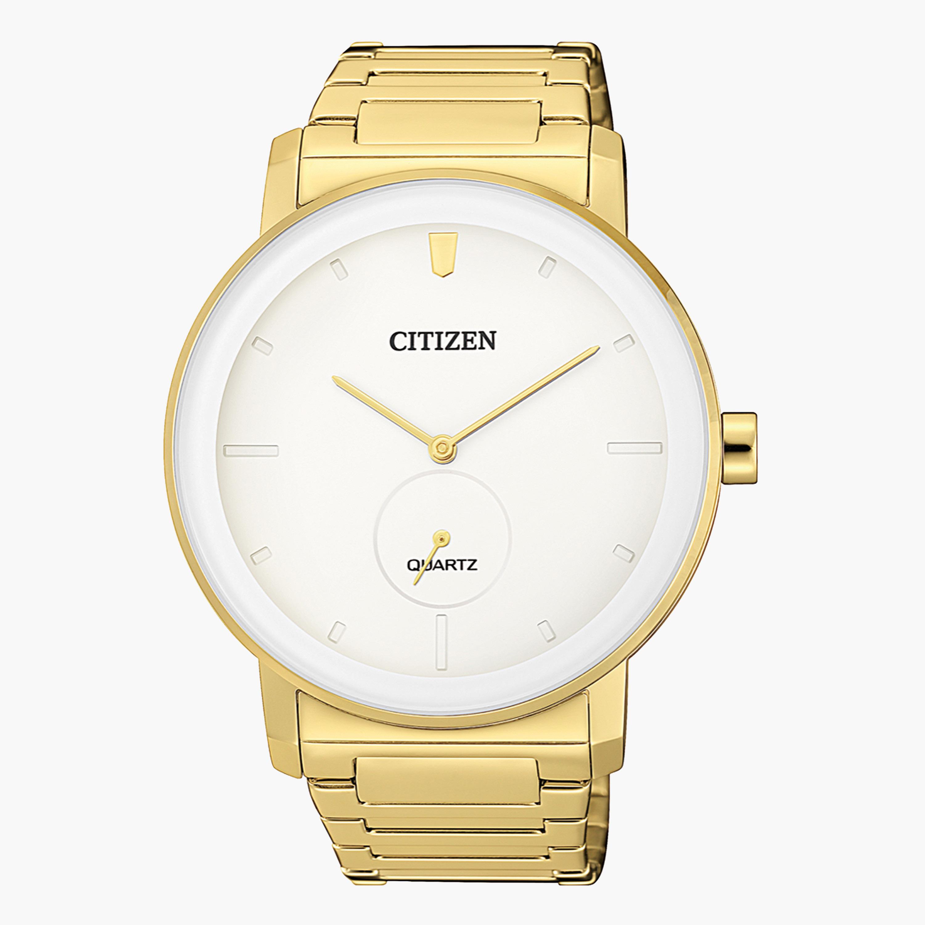 Citizen Men's Gold Analog Quartz Metal Strap Watch BE9182 57A-men-watchesandjewellery-watches-image-1