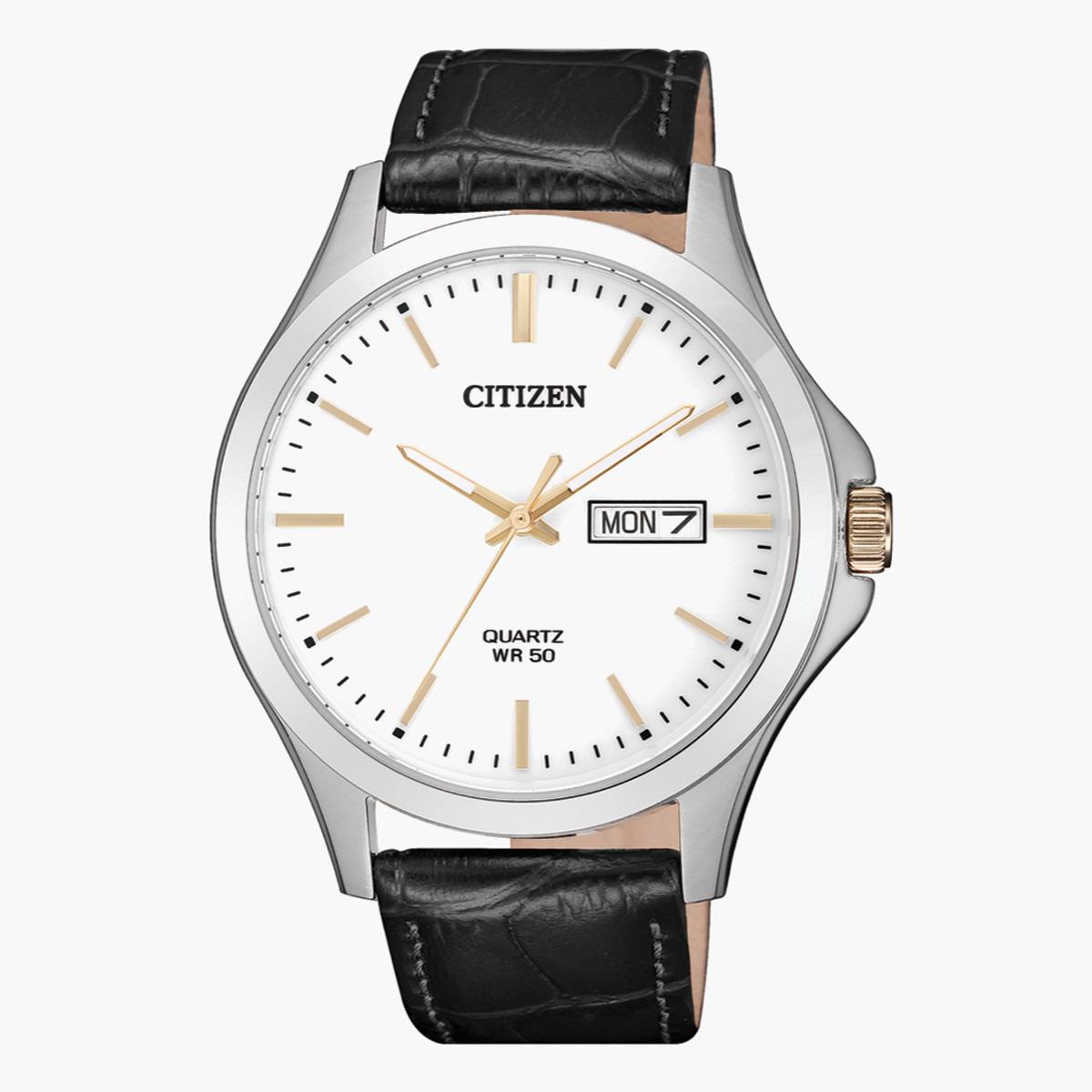 ساعة يد تناظريّة أسود بسوار جلد للرجال من سيتيزن BH 2009 11A-men-watchesandjewellery-watches-image-1