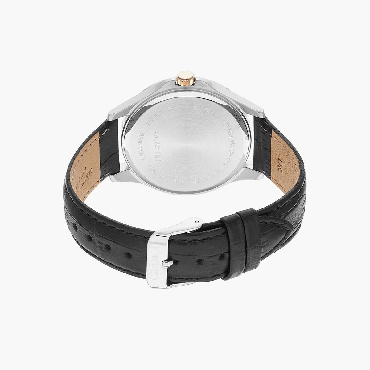 Citizen Men's Black Analog Leather Strap Watch BF 2009 11A-men-watchesandjewellery-watches-image-2