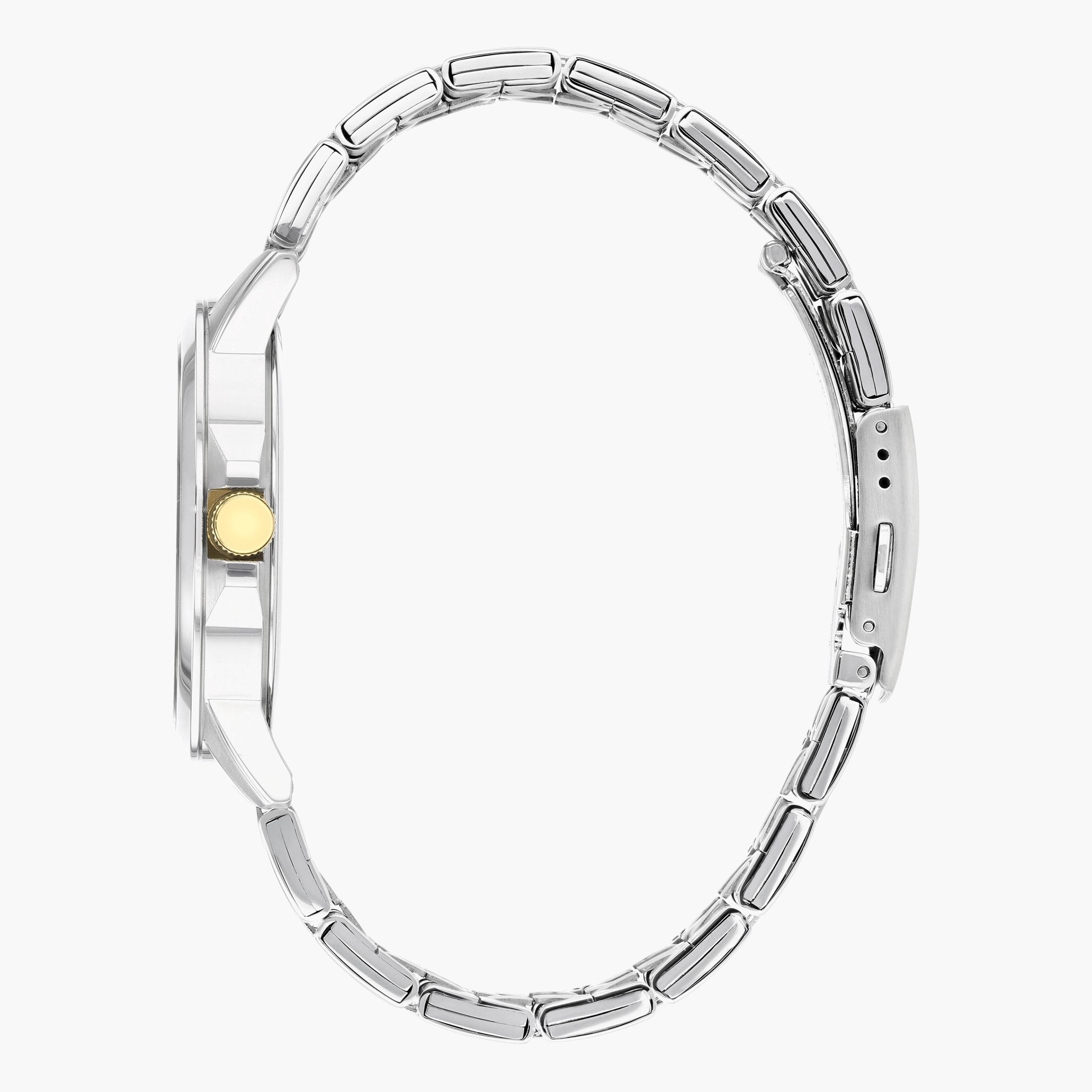 ساعة تناظرية فضيّة وذهبية بحزام معدني للرجال من سيتيزن - BF2018 52A-men-watchesandjewellery-watches-image-3