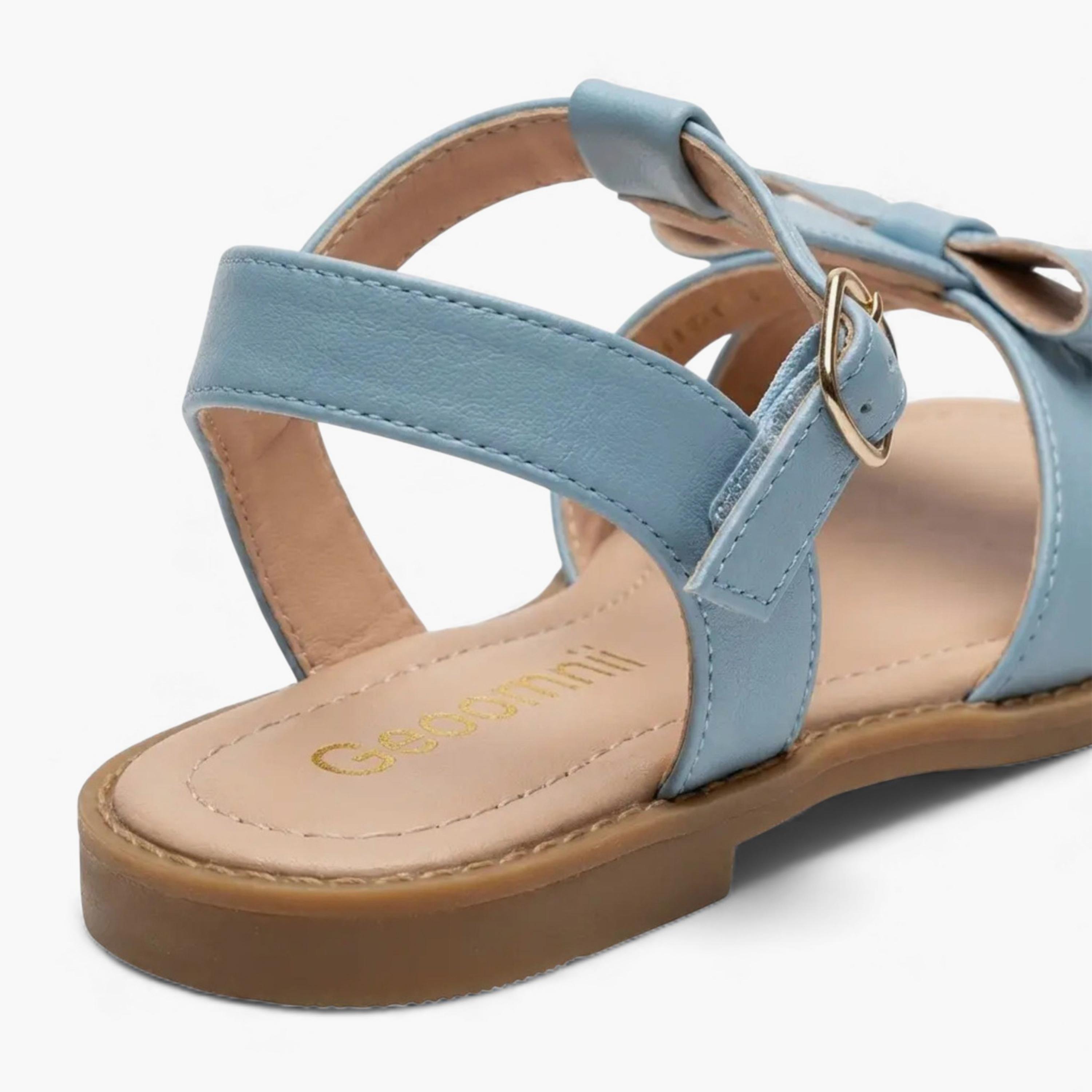 Geoomnii Girls Buckle Zeaineab Strap Sandals | BH2063-B19-BLUE-girls-shoes-sandals-image-5