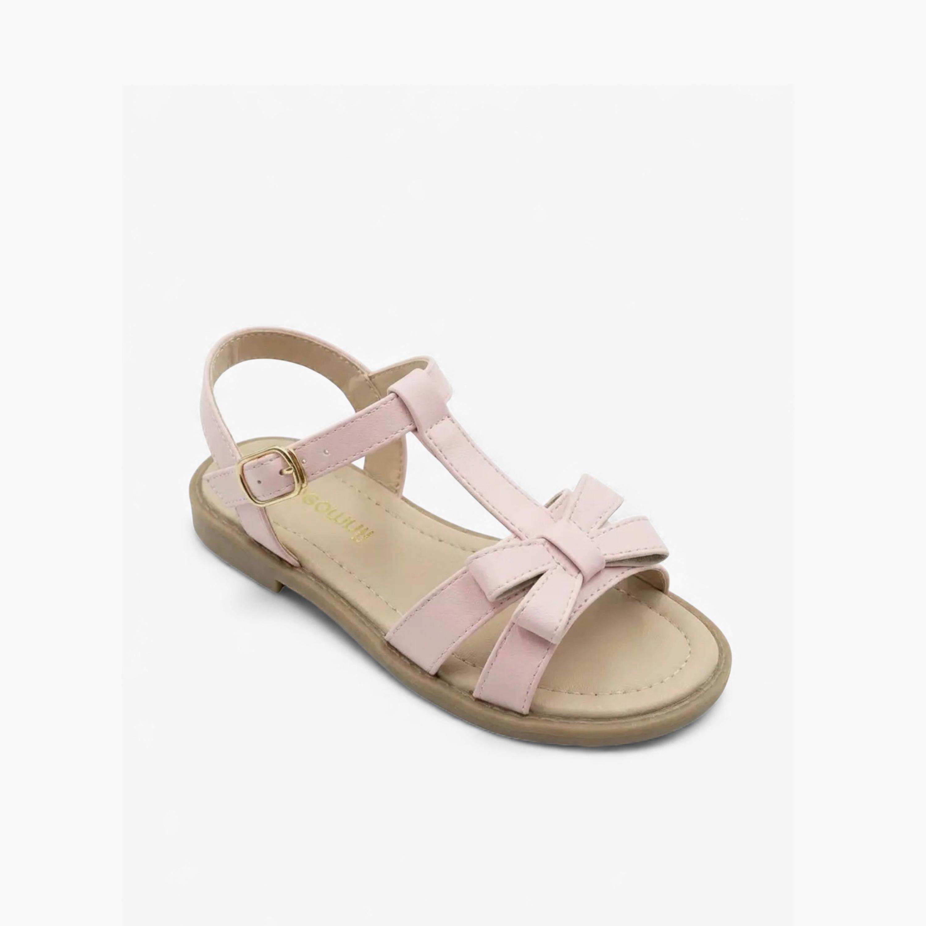 Geoomnii Girls Buckle EHiept Strap Sandals | BH2063-B19-PINK-girls-shoes-sandals-image-1