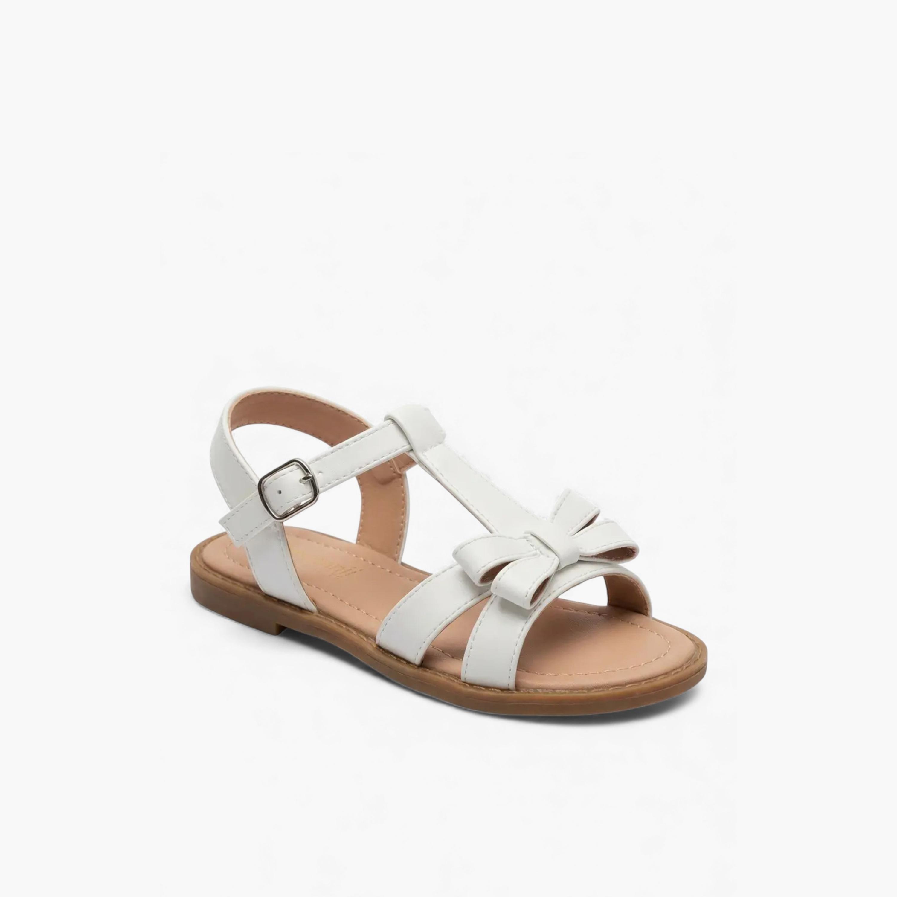 جيومني - صندل إيراسيلي بحزام بإبزيم للبنات | BH2063-B19-WHITE-girls-shoes-sandals-image-1