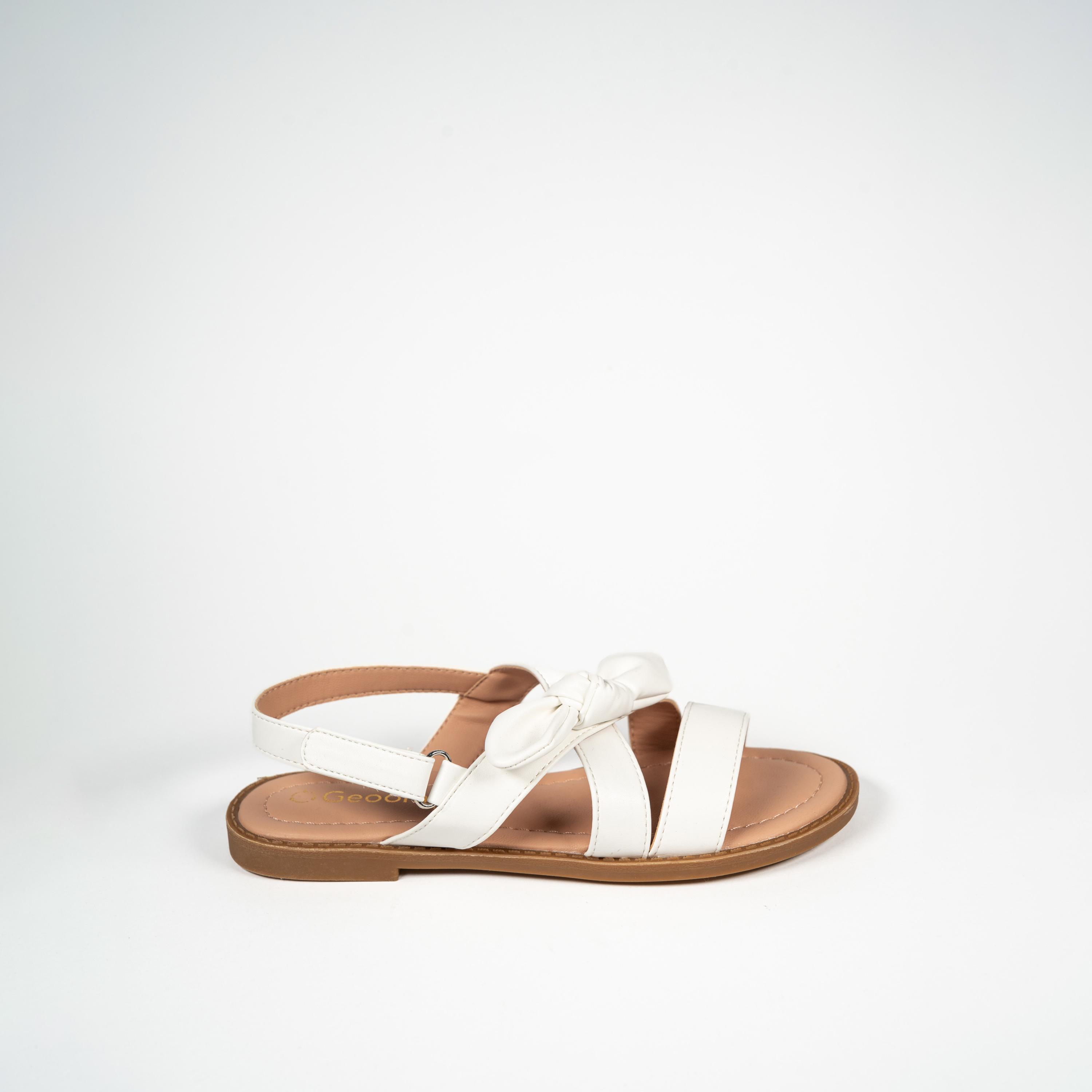 جيومني - صندل تينسلي بحزام لامع مشبك وحلقة للبنات | BH2490-18-WHITE-girls-shoes-sandals-image-4