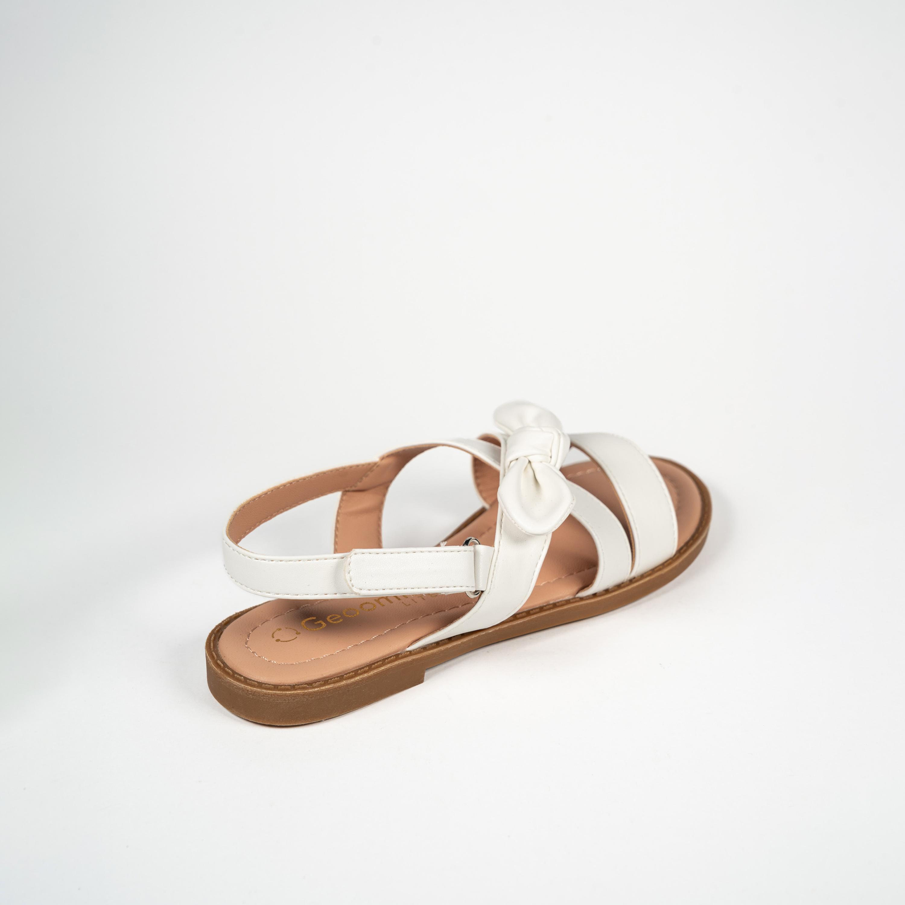جيومني - صندل تينسلي بحزام لامع مشبك وحلقة للبنات | BH2490-18-WHITE-girls-shoes-sandals-image-5
