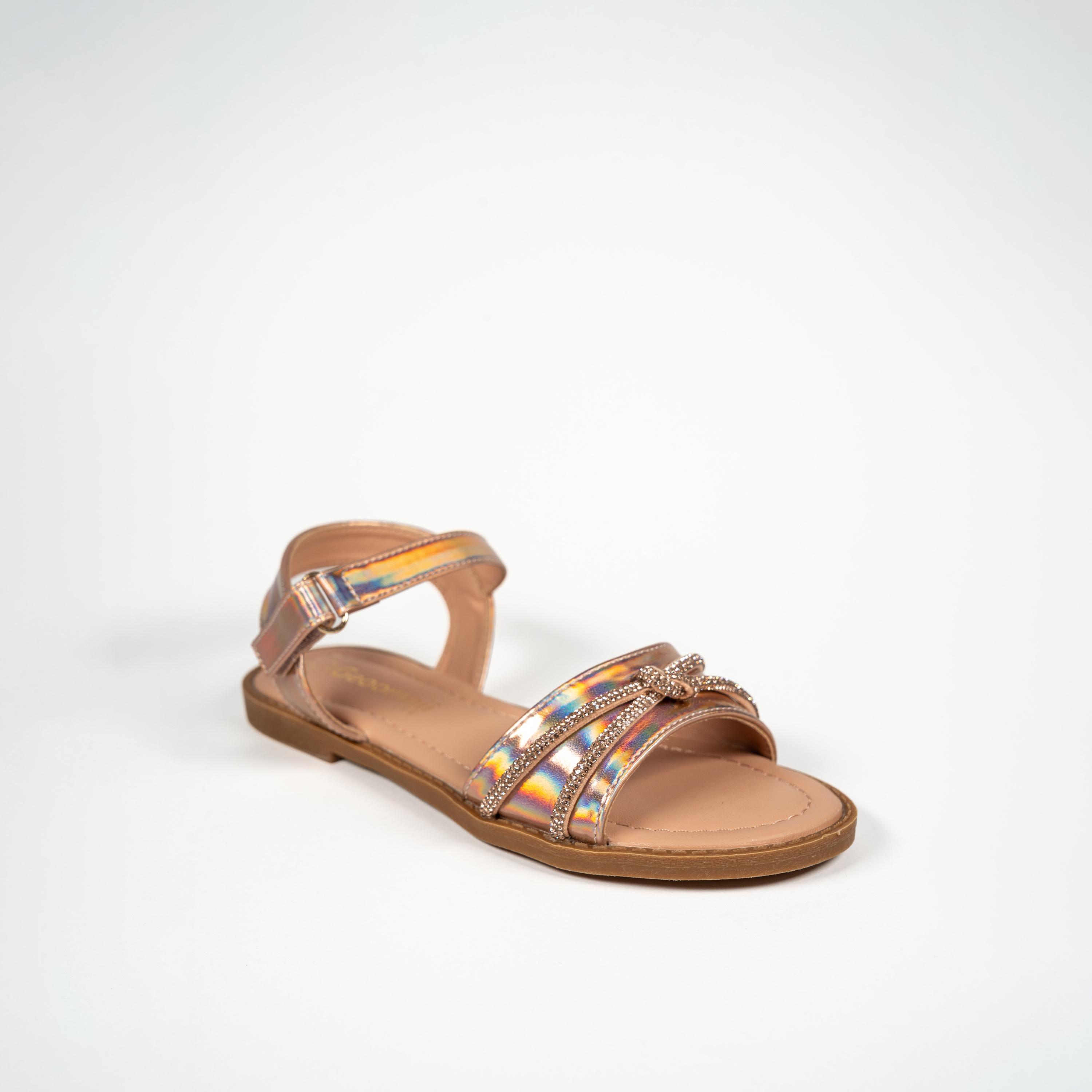 Geoomnii Girls Hook & Loop Violetea Strap Sandals | BH2490-C12-GOLD-girls-shoes-sandals-image-1