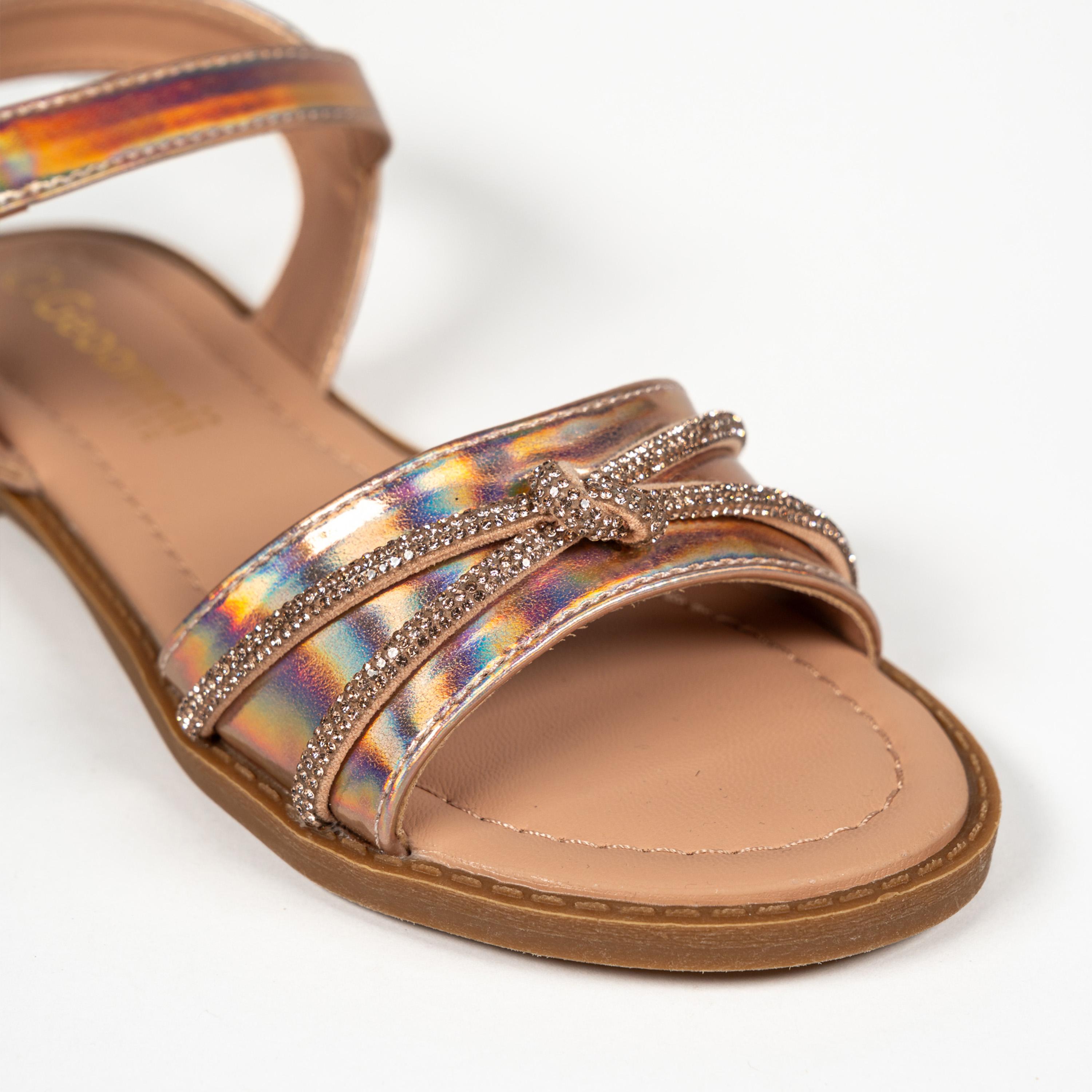 Geoomnii Girls Hook & Loop Violetea Strap Sandals | BH2490-C12-GOLD-girls-shoes-sandals-image-2