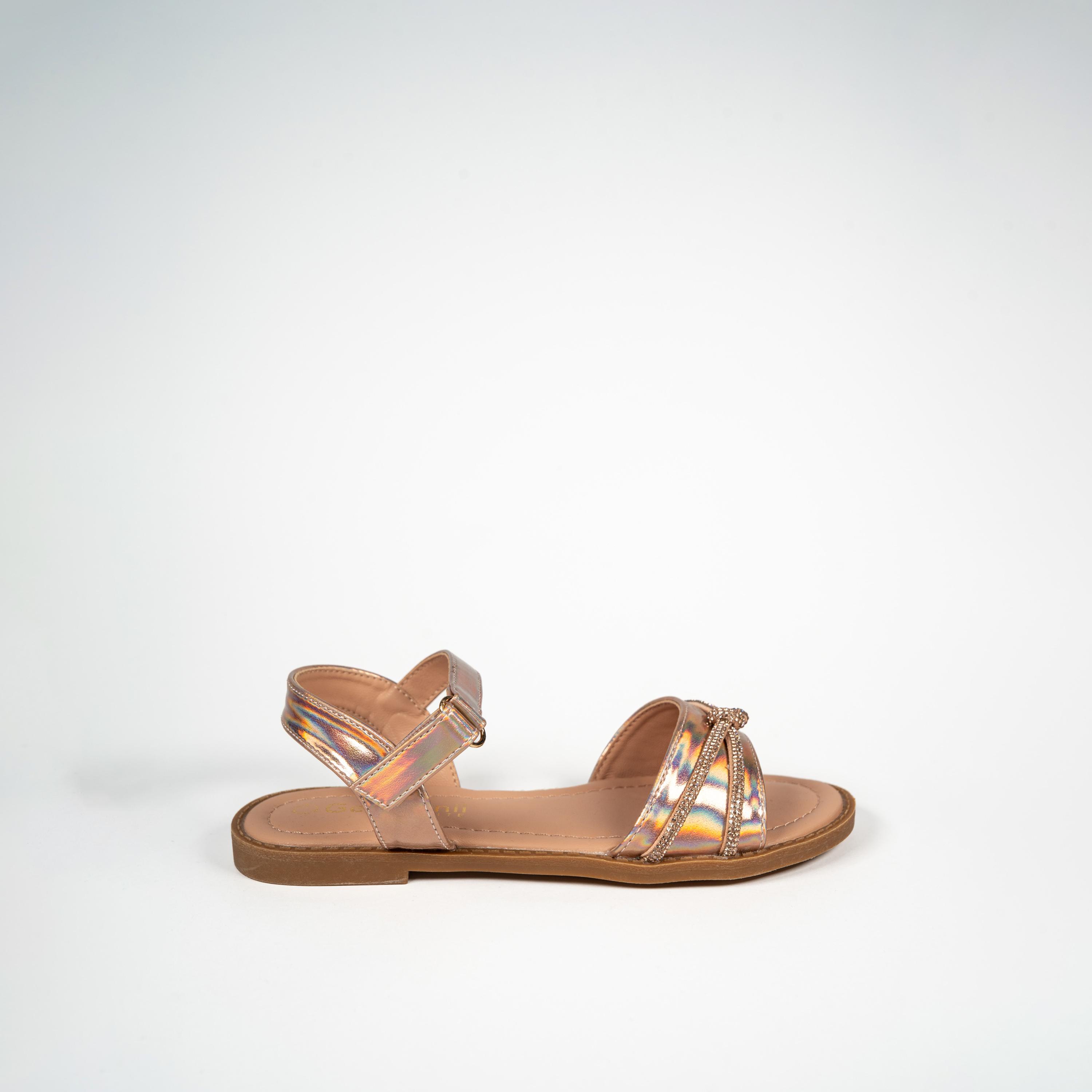 Geoomnii Girls Hook & Loop Violetea Strap Sandals | BH2490-C12-GOLD-girls-shoes-sandals-image-4