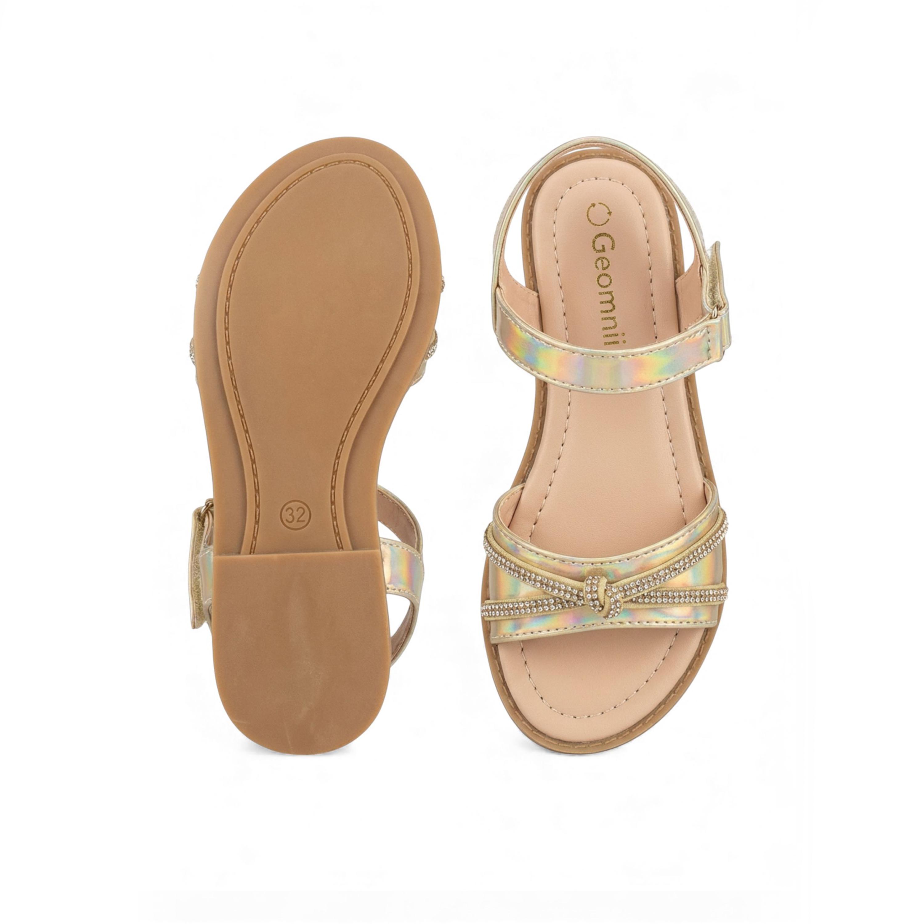 جيومني - صندل بيتين مشبك وحلقة للبنات | BH2490-C12-SILVER-girls-shoes-sandals-image-3