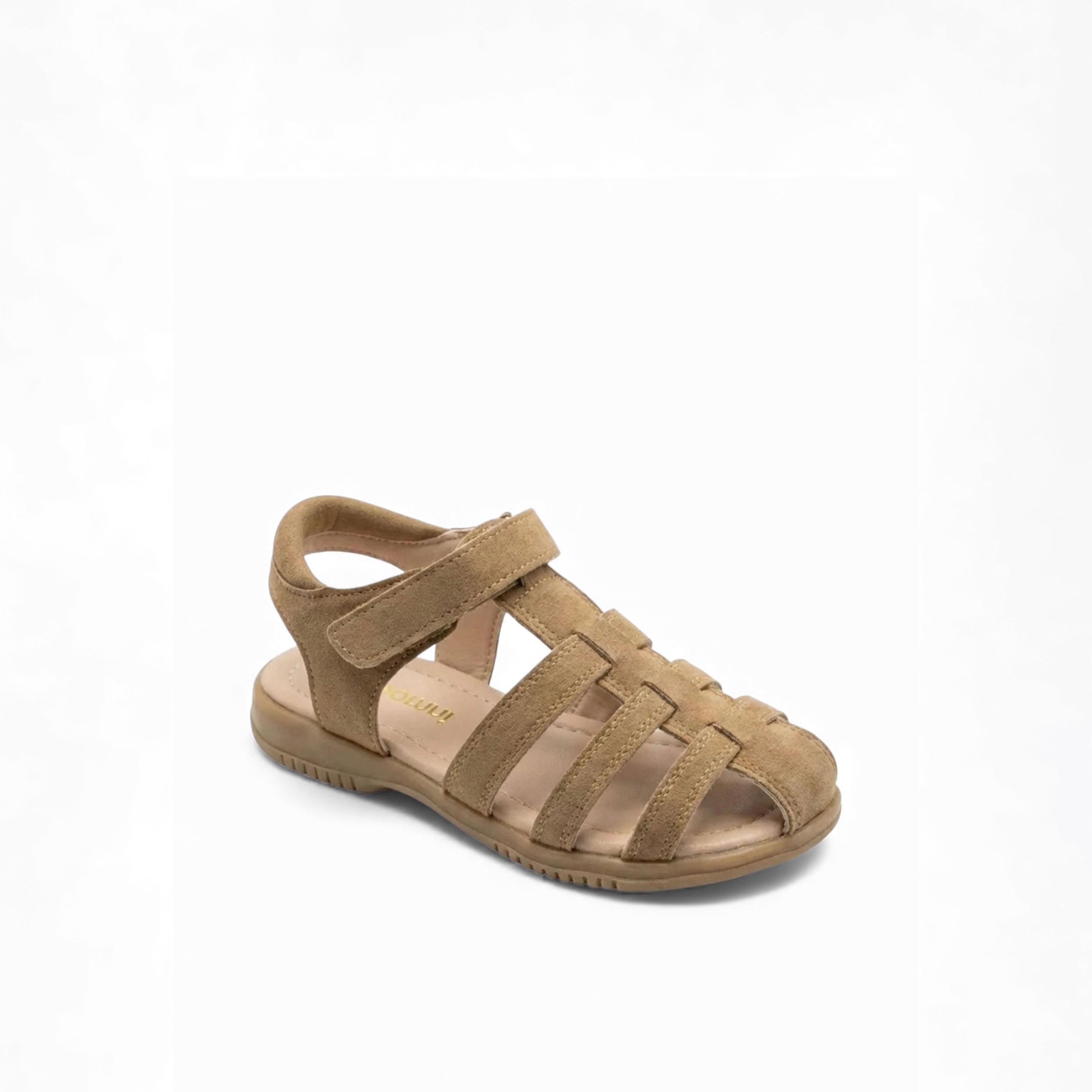 جيومني - صندل بيج مشبك وحلقة للأطفال | BH484-21-TAN-boys-shoes-sandals-image-1