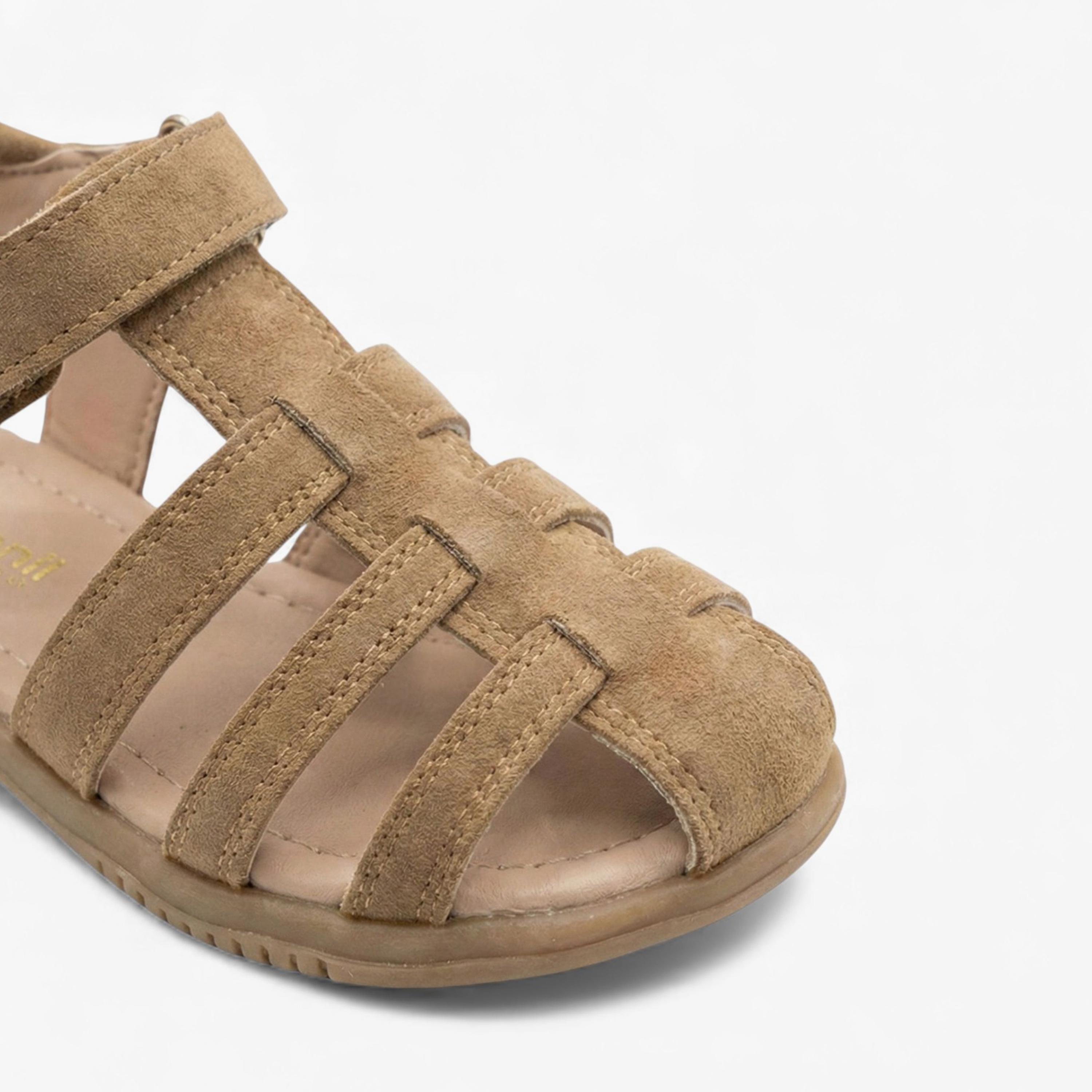 جيومني - صندل بيج مشبك وحلقة للأطفال | BH484-21-TAN-boys-shoes-sandals-image-2
