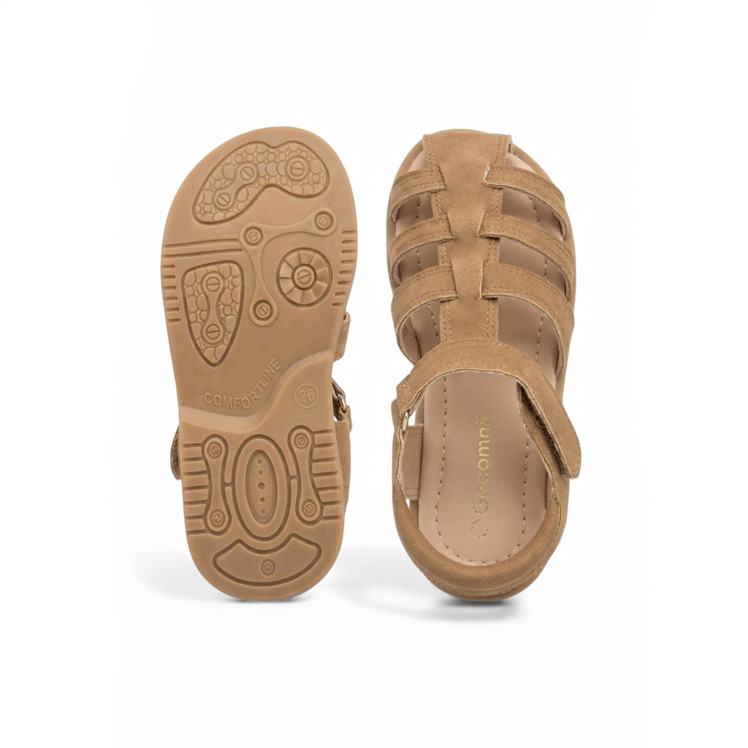 جيومني - صندل بيج مشبك وحلقة للأطفال | BH484-21-TAN-boys-shoes-sandals-image-3