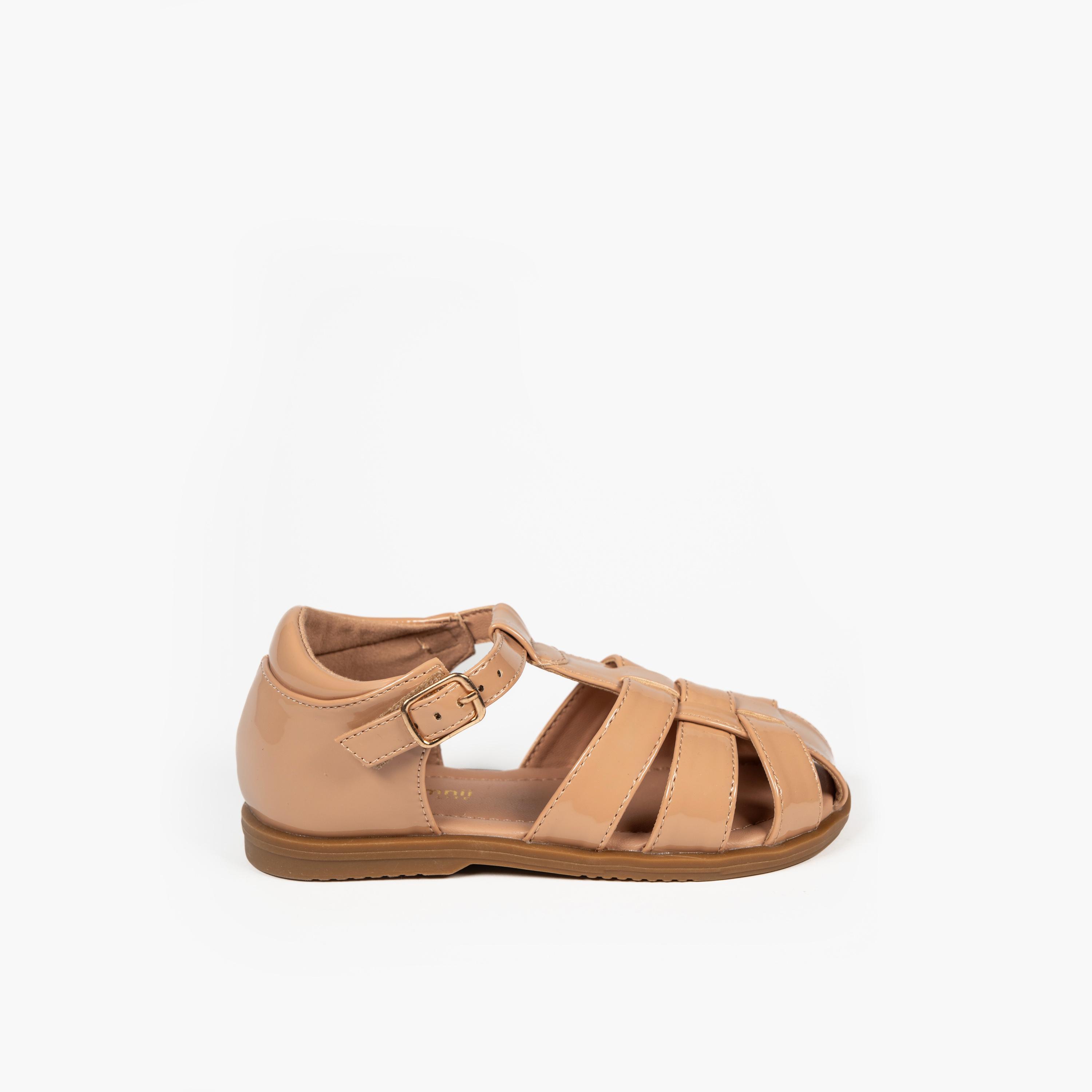 جيومني - حذاء زيريا بإبزيم للأطفال | BH484-4-BEIGE-girls-shoes-sandals-image-4