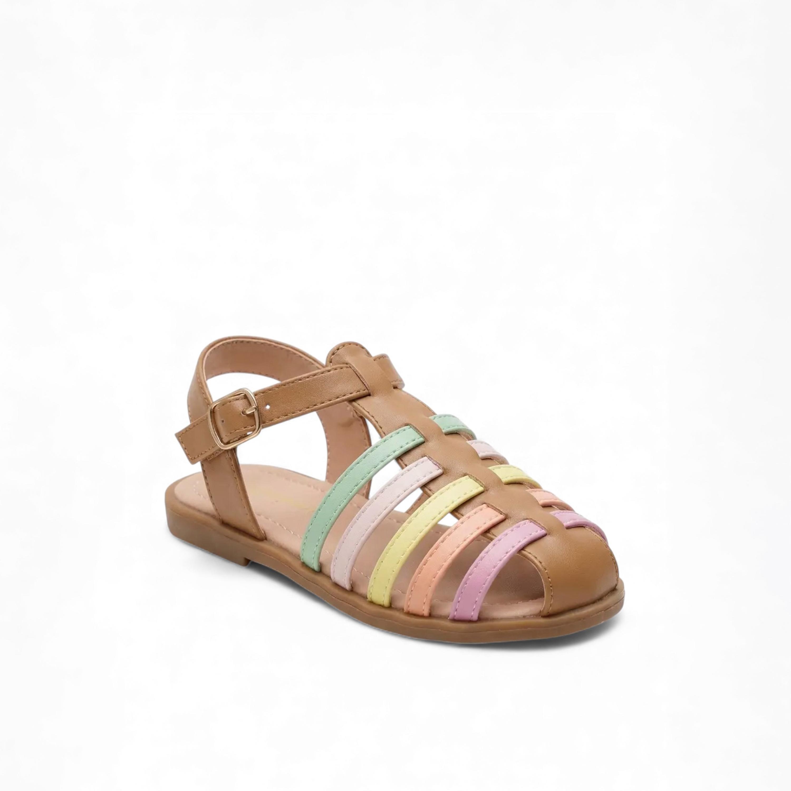 جيومني - صندل باميلا مشبك وحلقة للبنات | BH484-A001-MULTI-girls-shoes-sandals-image-1