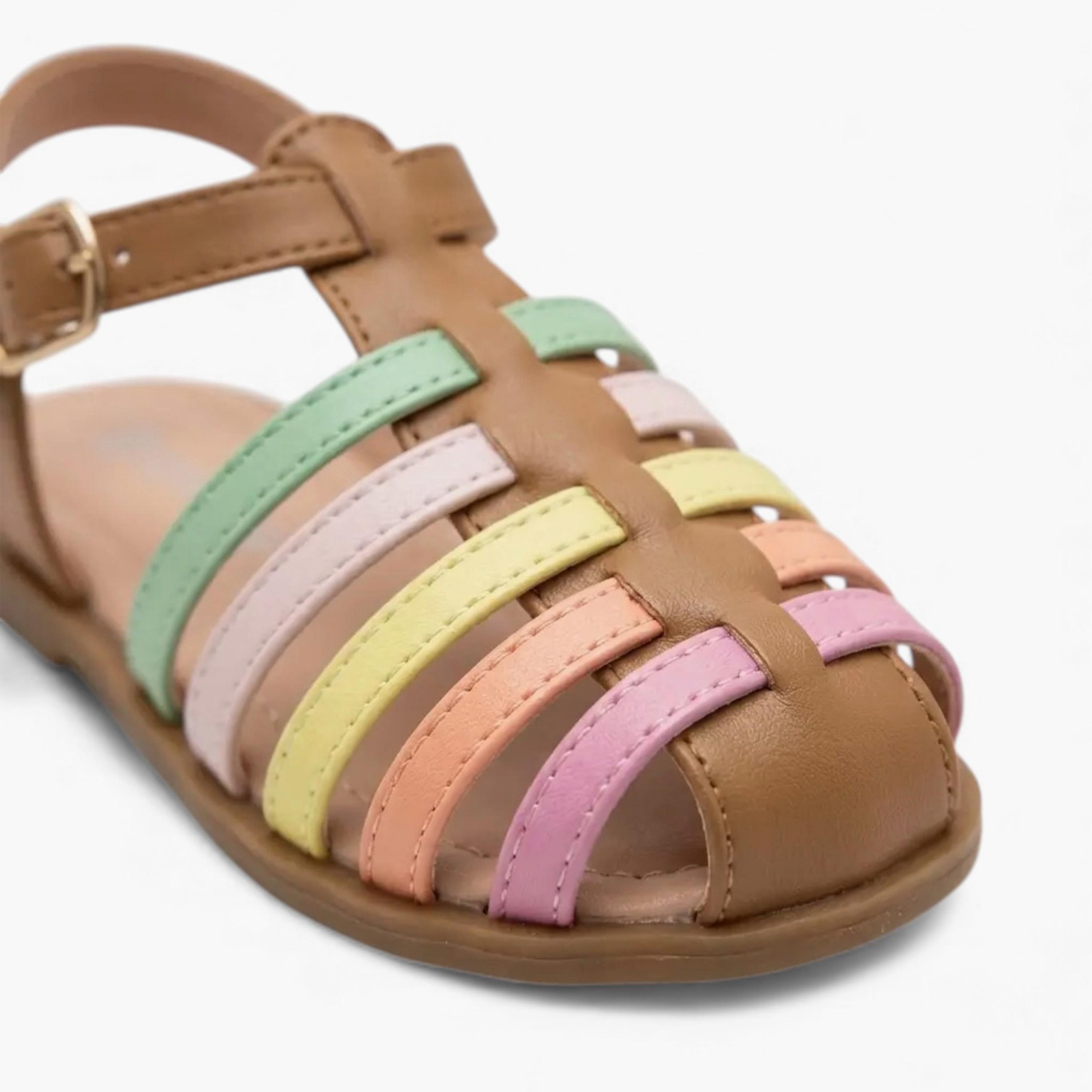 جيومني - صندل باميلا مشبك وحلقة للبنات | BH484-A001-MULTI-girls-shoes-sandals-image-2
