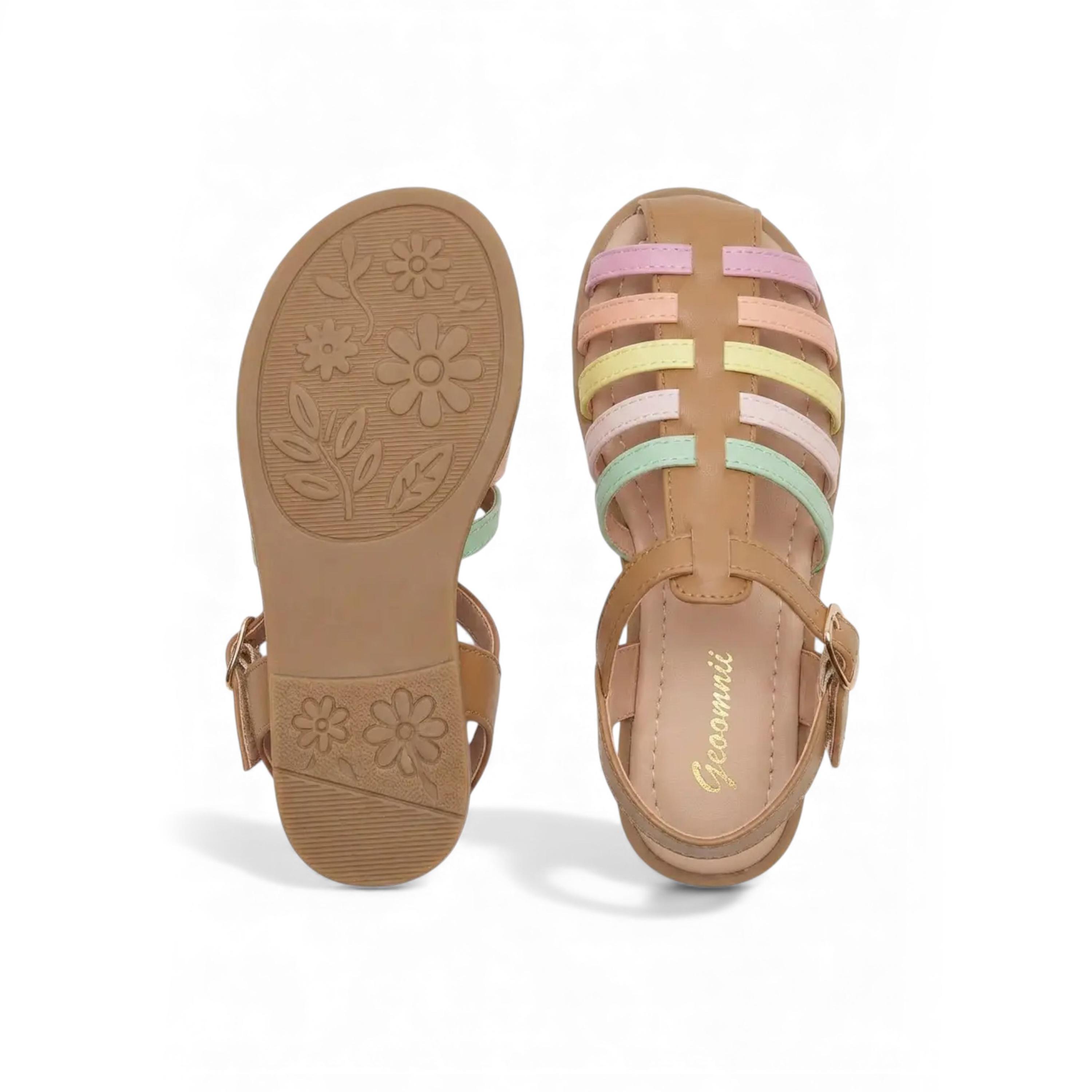 جيومني - صندل باميلا مشبك وحلقة للبنات | BH484-A001-MULTI-girls-shoes-sandals-image-3