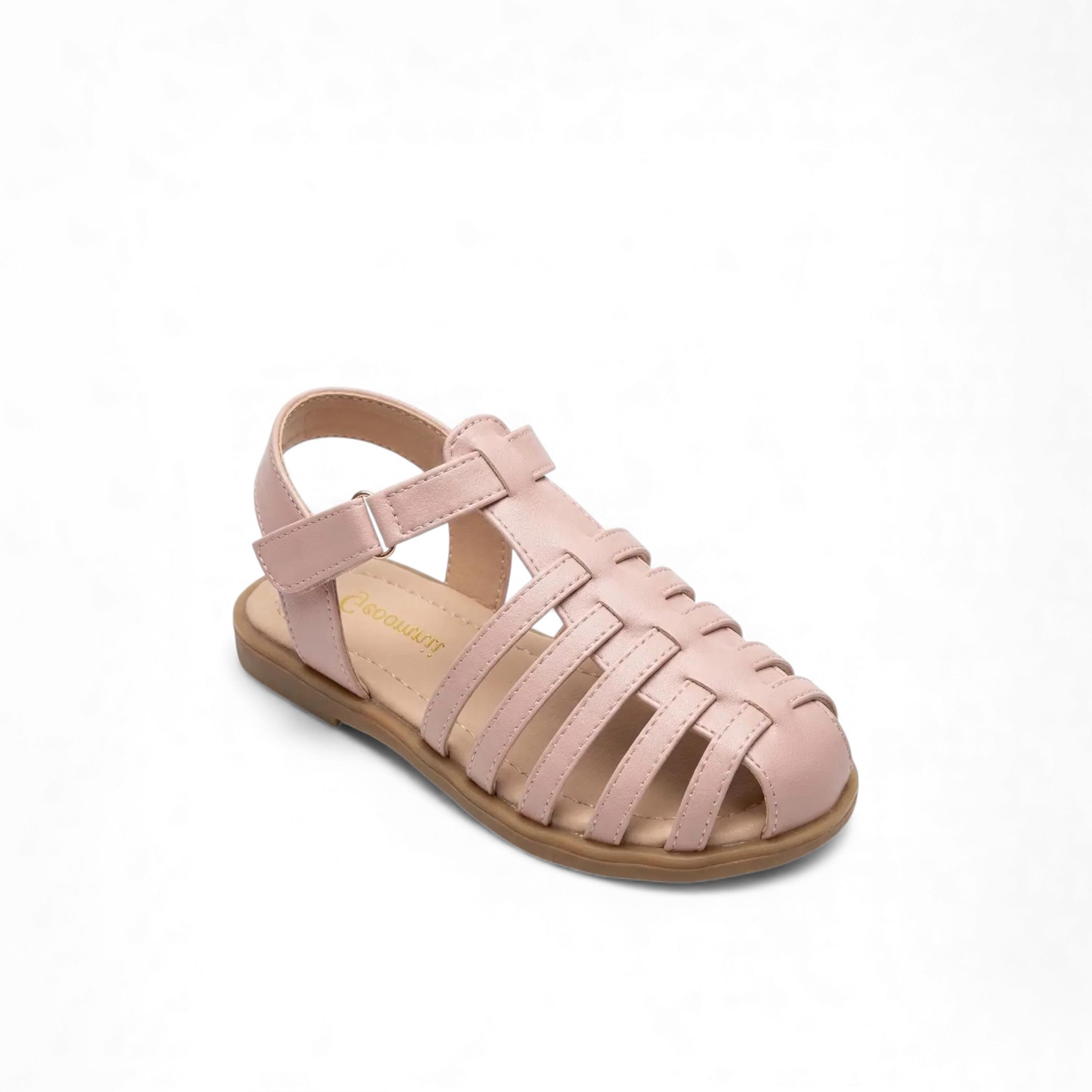 جيومني - صندل باولا مشبك وحلقة للبنات | BH484-A001-PINK-girls-shoes-sandals-image-1