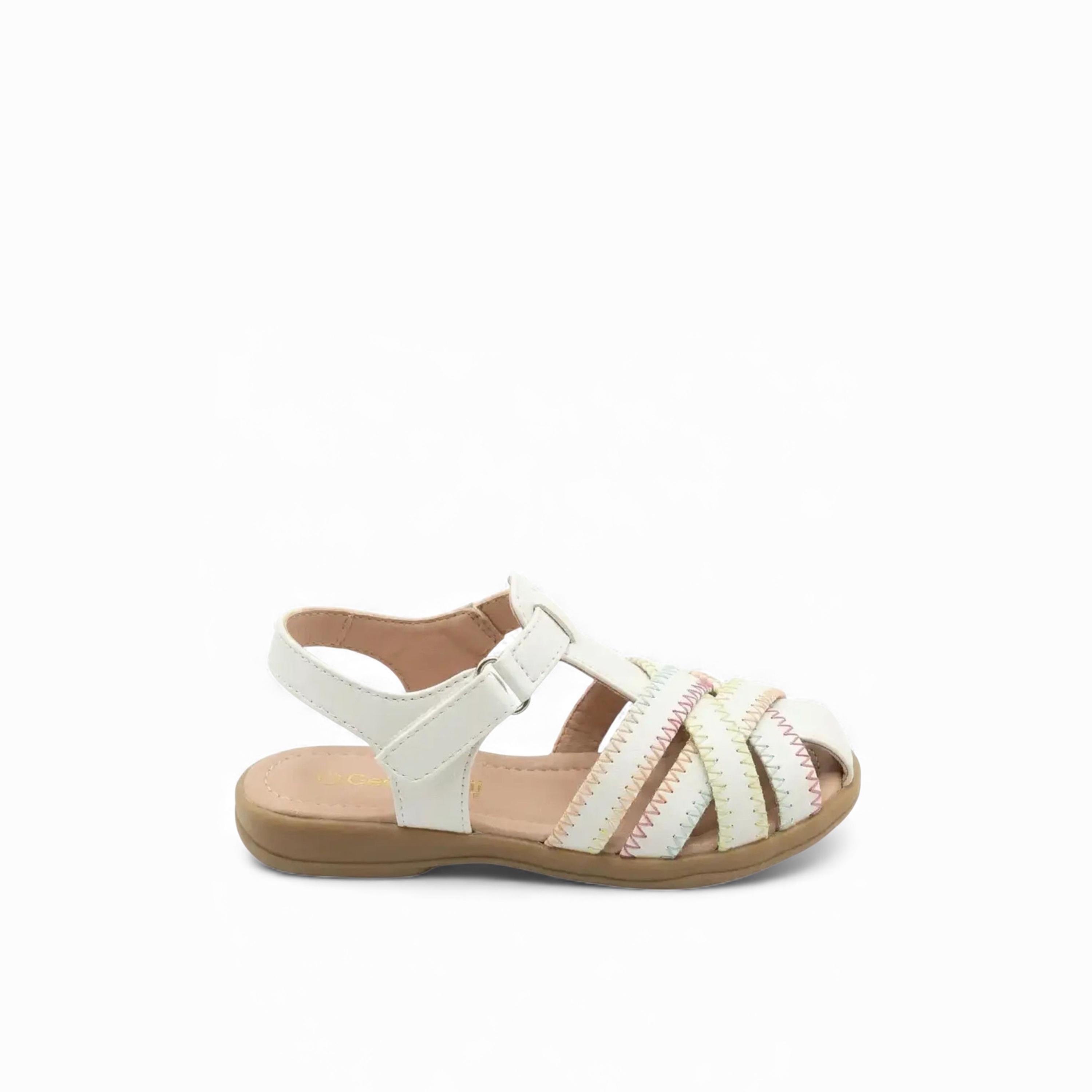 جيومني - صندل بيرلا مشبك وحلقة للأطفال | BH484-A002-WHITE-boys-shoes-sandals-image-4