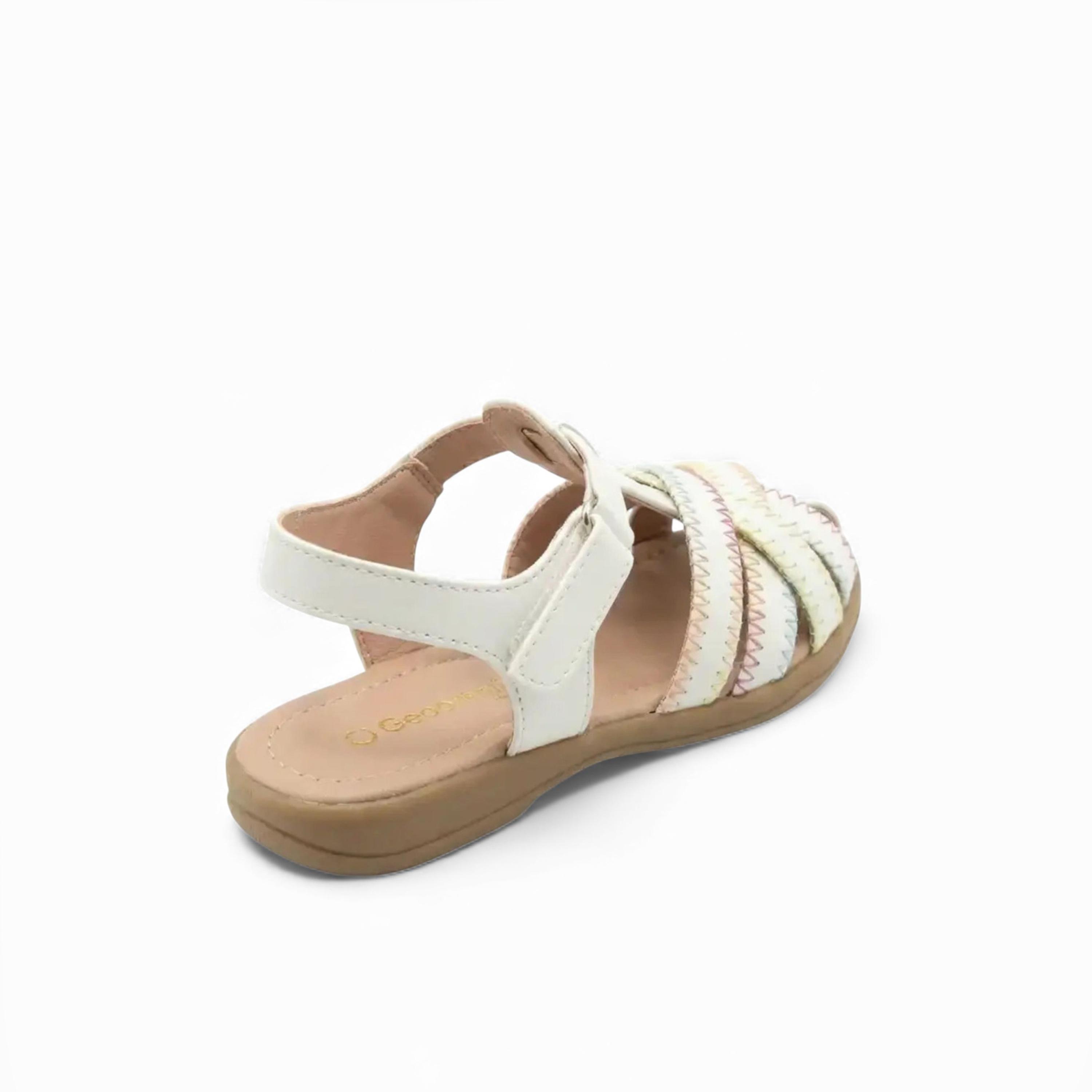Geoomnii Kids Hook & Loop Perla Strap Sandals | BH484-A002-WHITE-boys-shoes-sandals-image-5