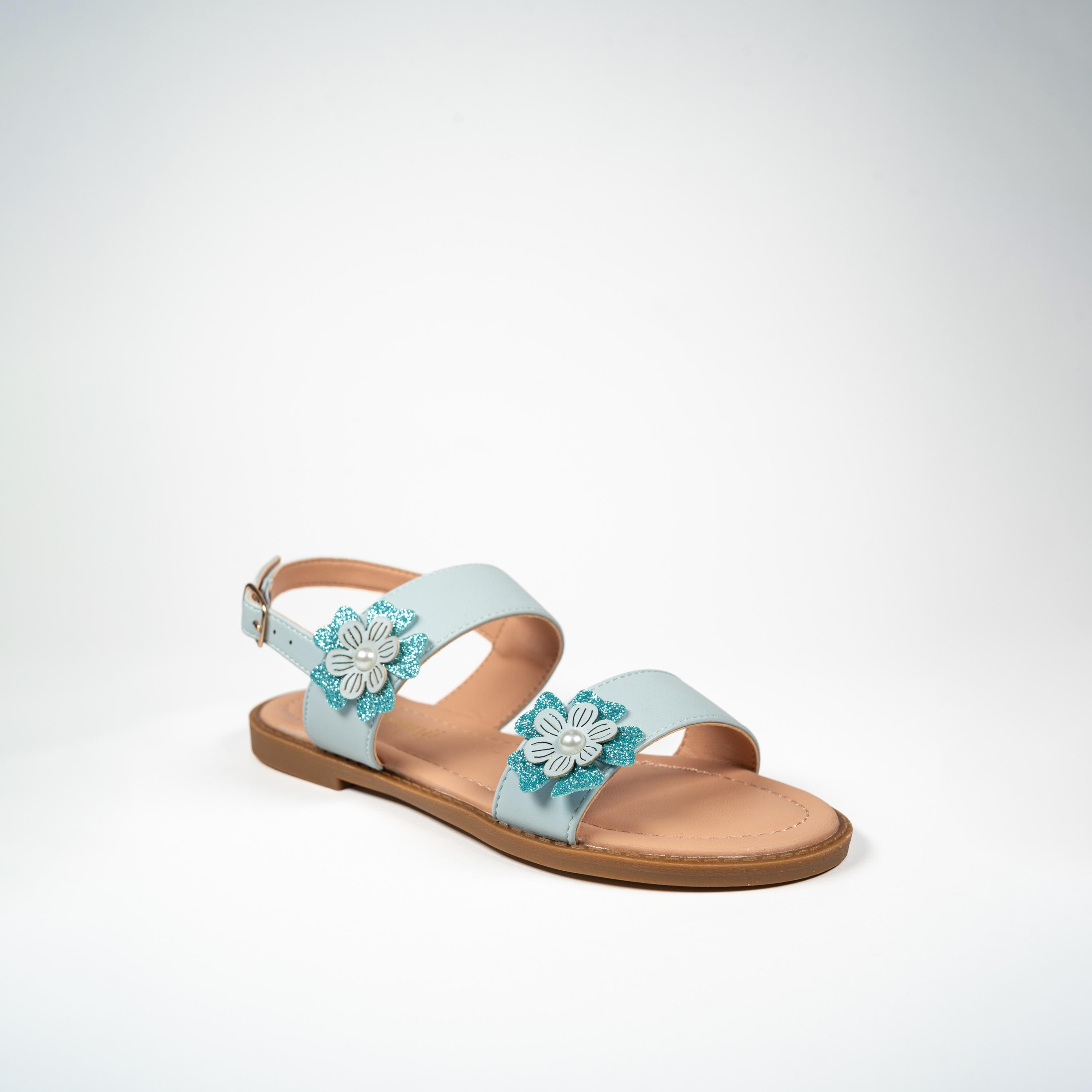 Geoomnii Girls Buckle Lorettea Strap Sandals | BH6968-1-BLUE-girls-shoes-sandals-image-1