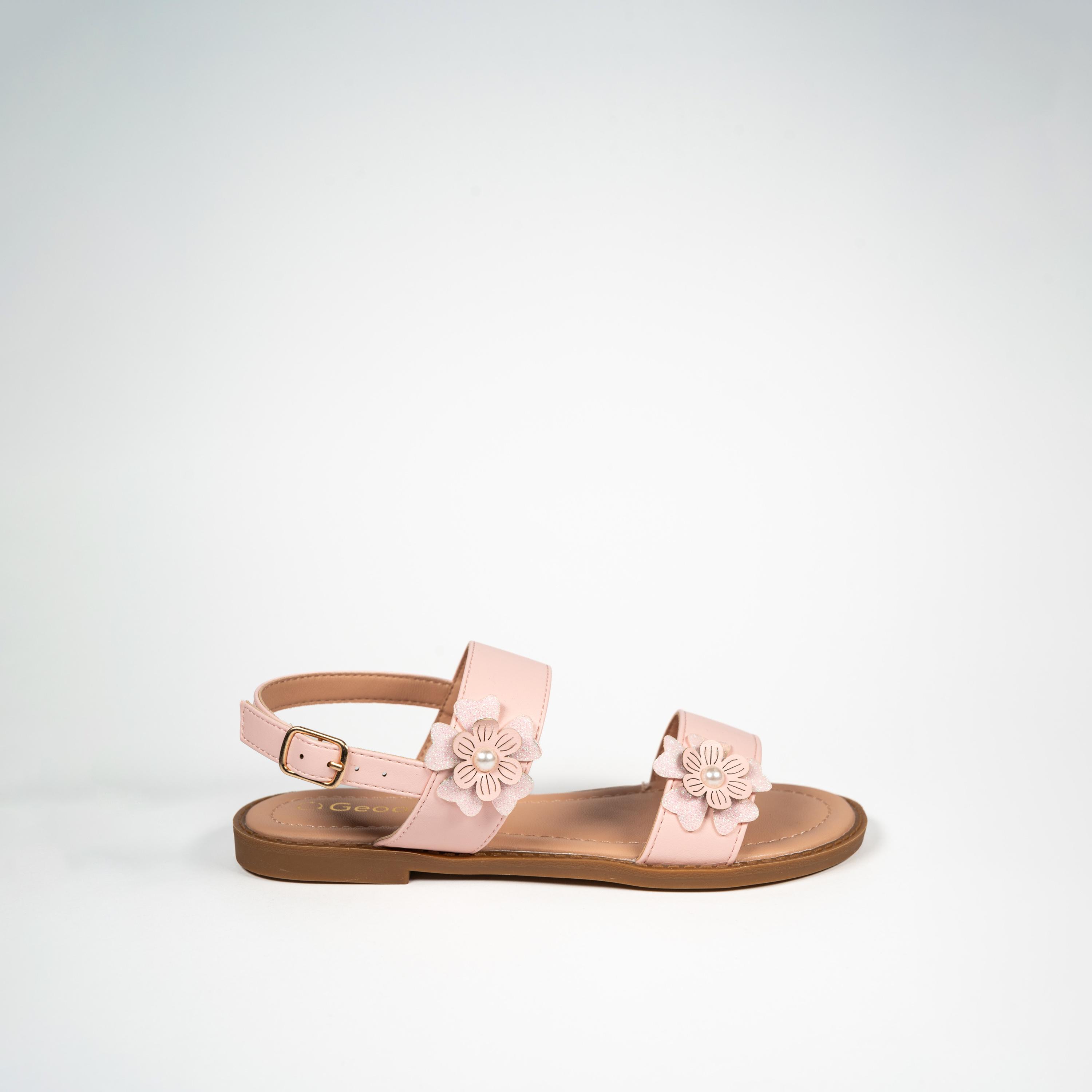 Geoomnii Girls Buckle Mearlowe Strap Sandals | BH6968-1-PINK-girls-shoes-sandals-image-4