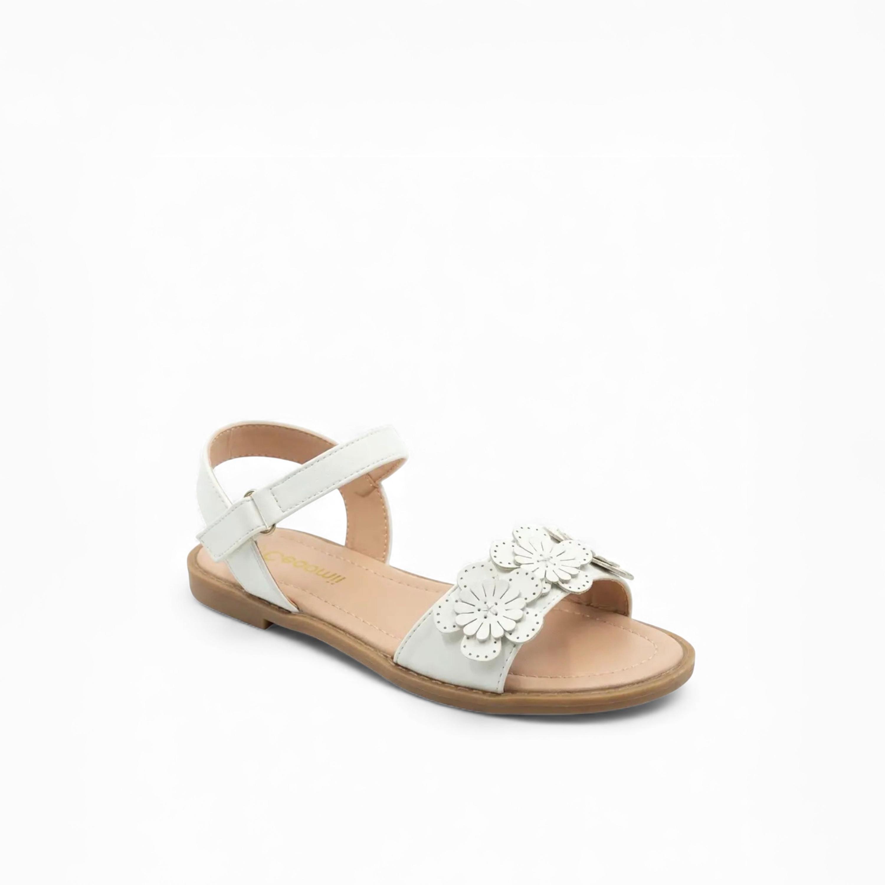 جيومني - صندل رانيا مشبك وحلقة للبنات | BH6968-4-WHITE-girls-shoes-sandals-image-1