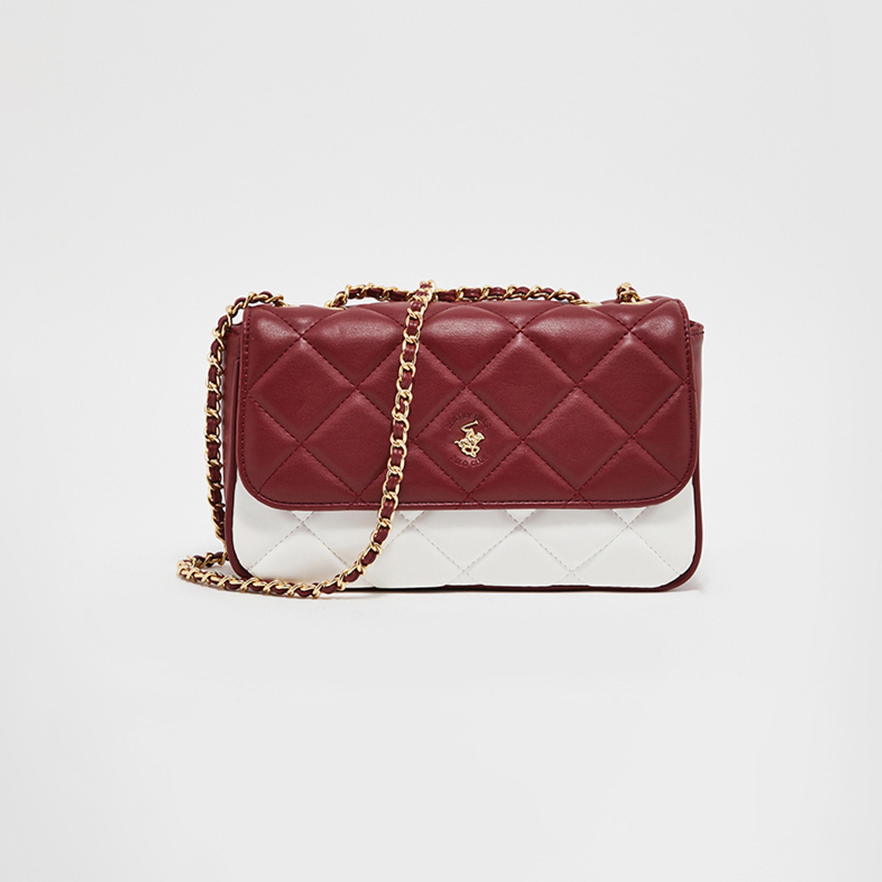 شنطة كروس مبطنة مع سلسلة حزام الكتف من بيفرلي هيلز بولو كلوب-women-bagsandwallets-handbags-image-1