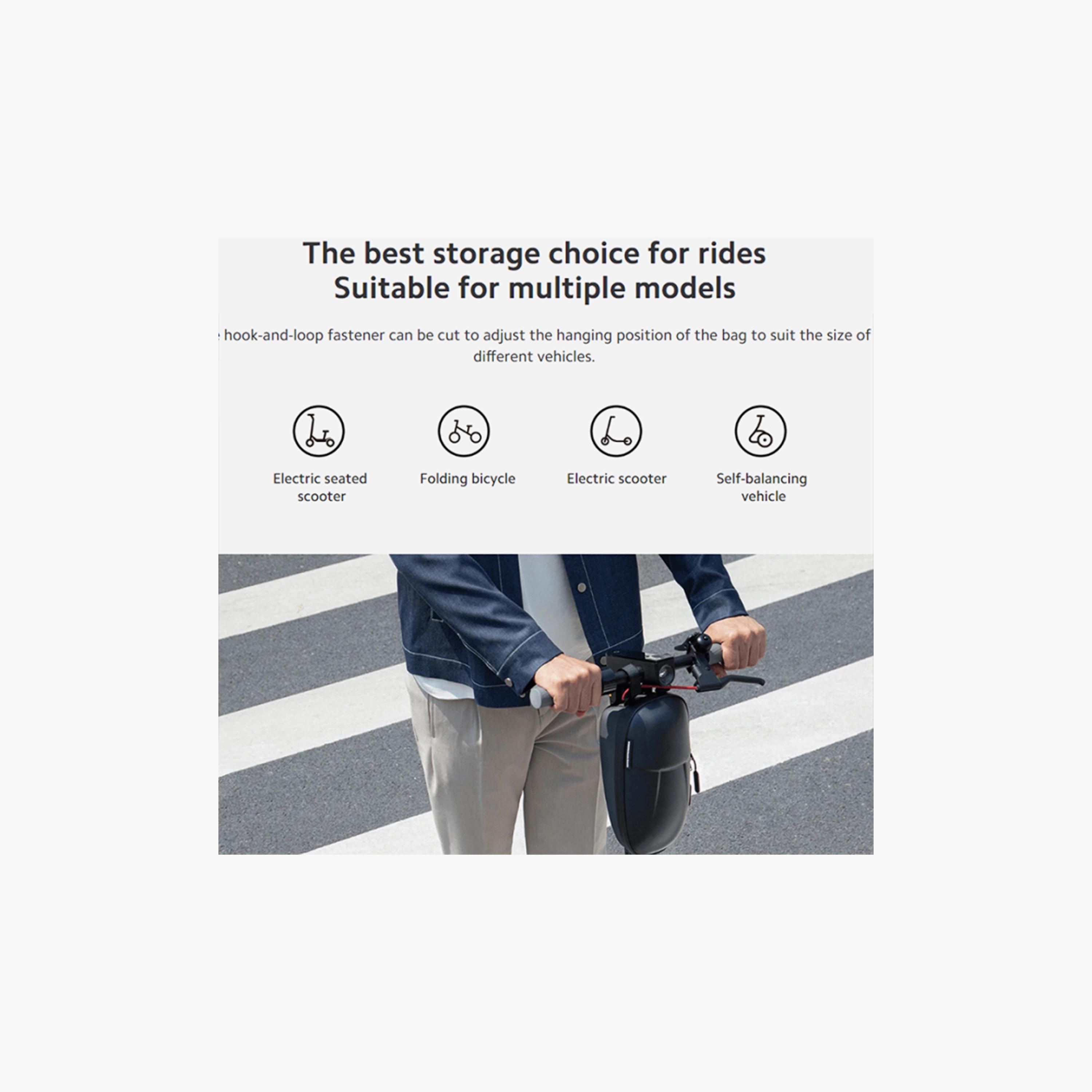 Xiaomi Electric Scooter Storage Bag - Black | BHR6750GL-sports-gear-scooters-image-3
