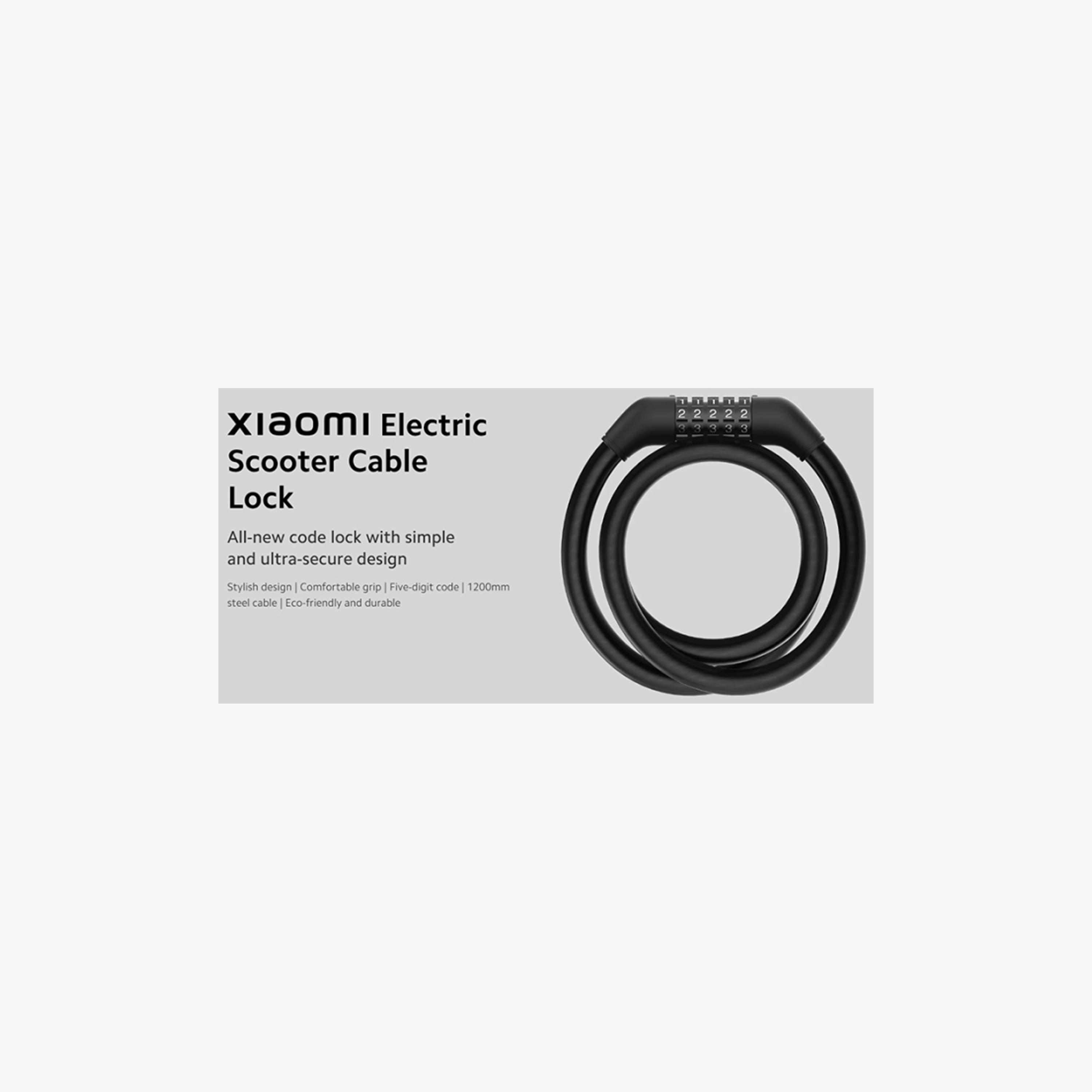 Xiaomi Electric Scooter Cable Lock - Black | BHR6751GL-sports-gear-scooters-image-5