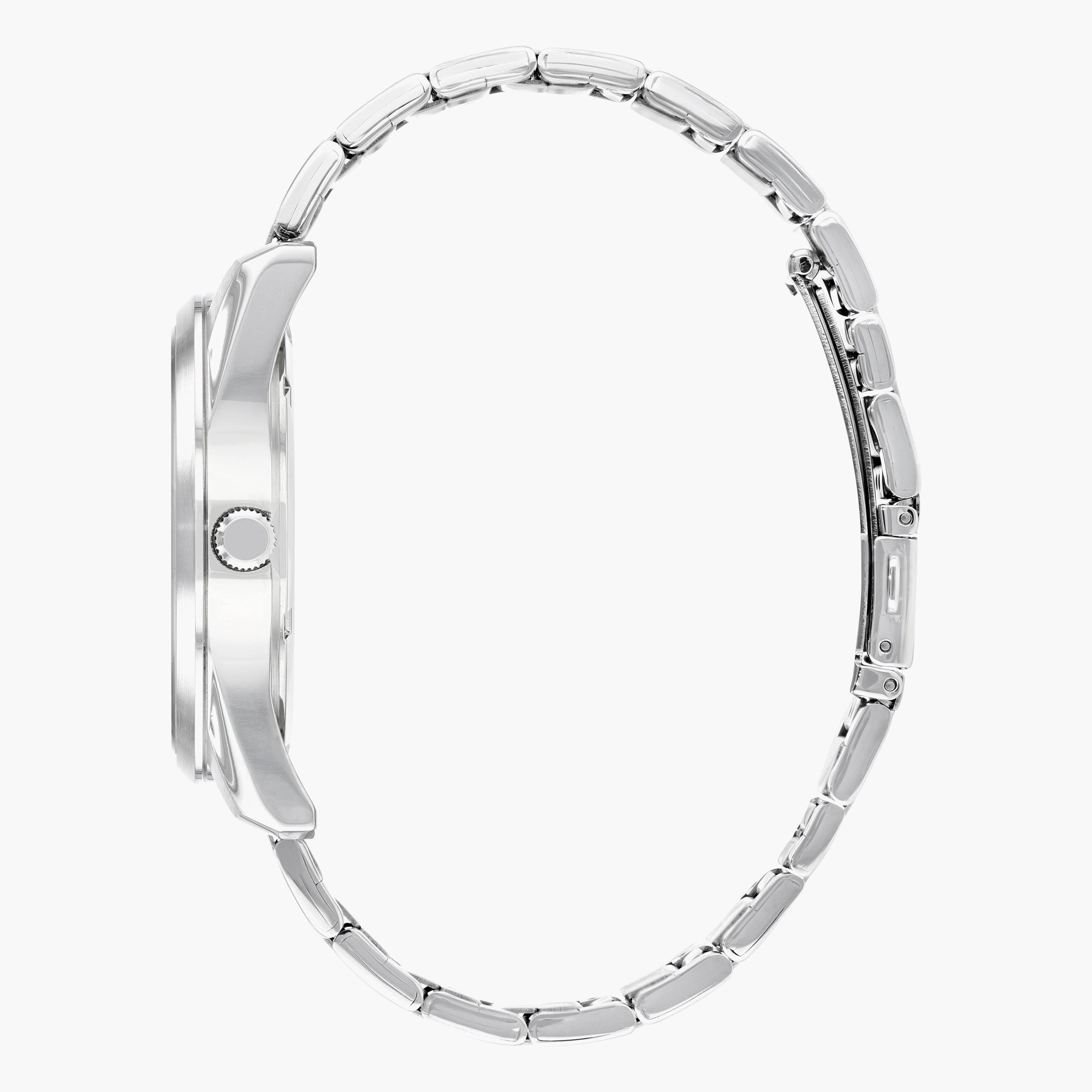 ساعة تناظرية فضيّة عرض التاريخ بحزام معدني للرجال من سيتيزن - BI1030 53A-men-watchesandjewellery-watches-image-3