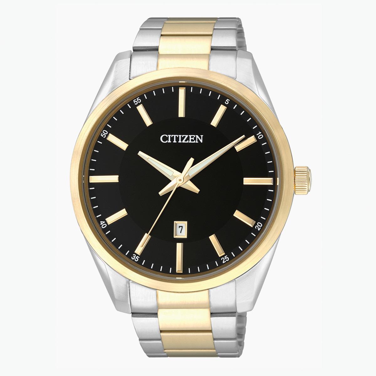ساعة تناظرية فضيّة وذهبية بحزام معدني للرجال من سيتيزن - BI1034 52E-men-watchesandjewellery-watches-image-1