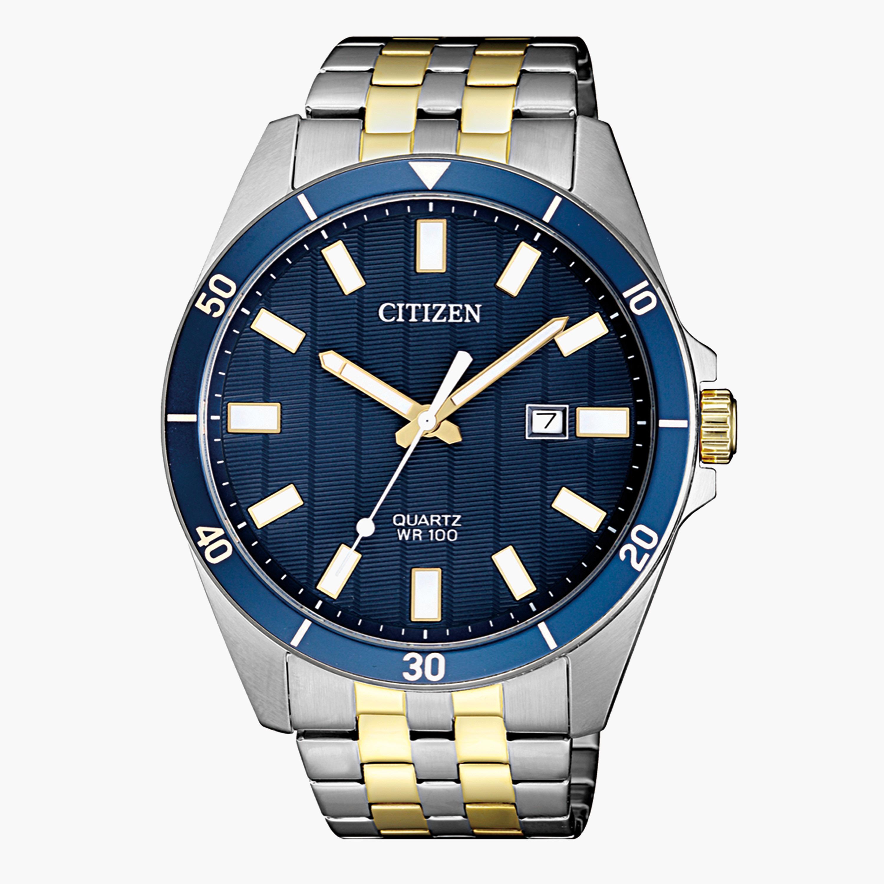 Citizen Men's Silver & Gold Analog Metal Strap Watch BI5054 53L-men-watchesandjewellery-watches-image-1