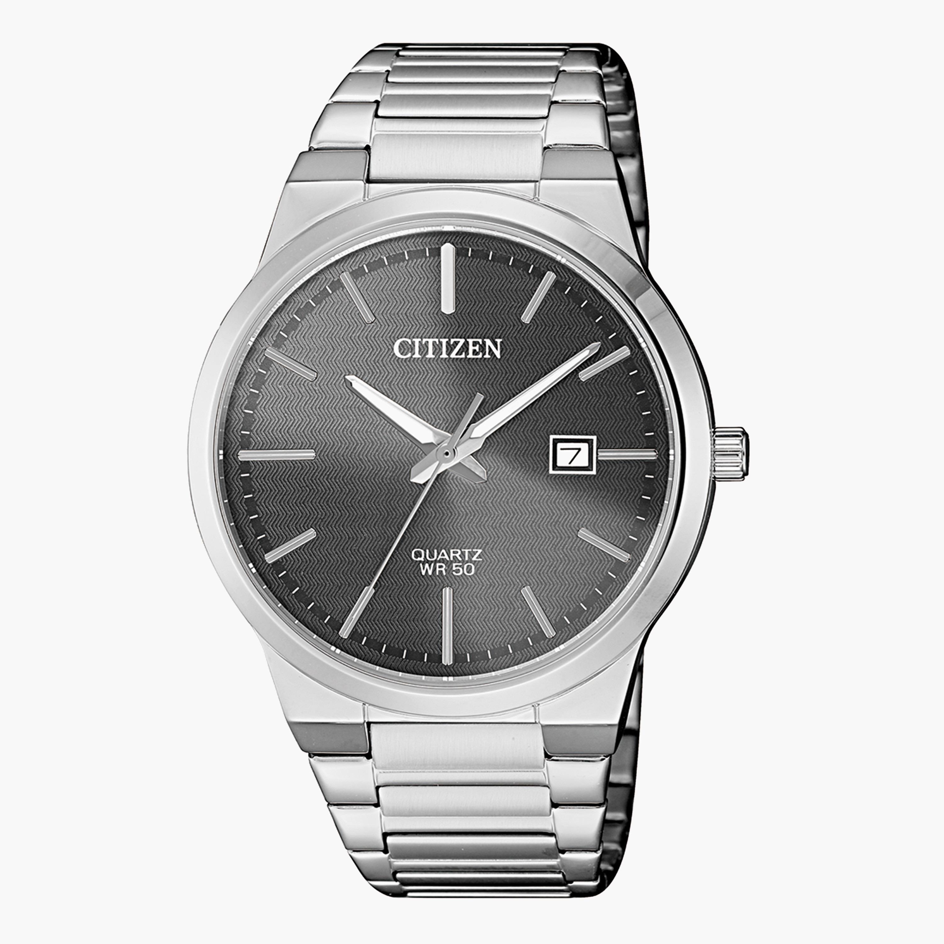 Citizen Men's Silver Analog Date Display Metal Strap Watch BI5060 51H-men-watchesandjewellery-watches-image-1