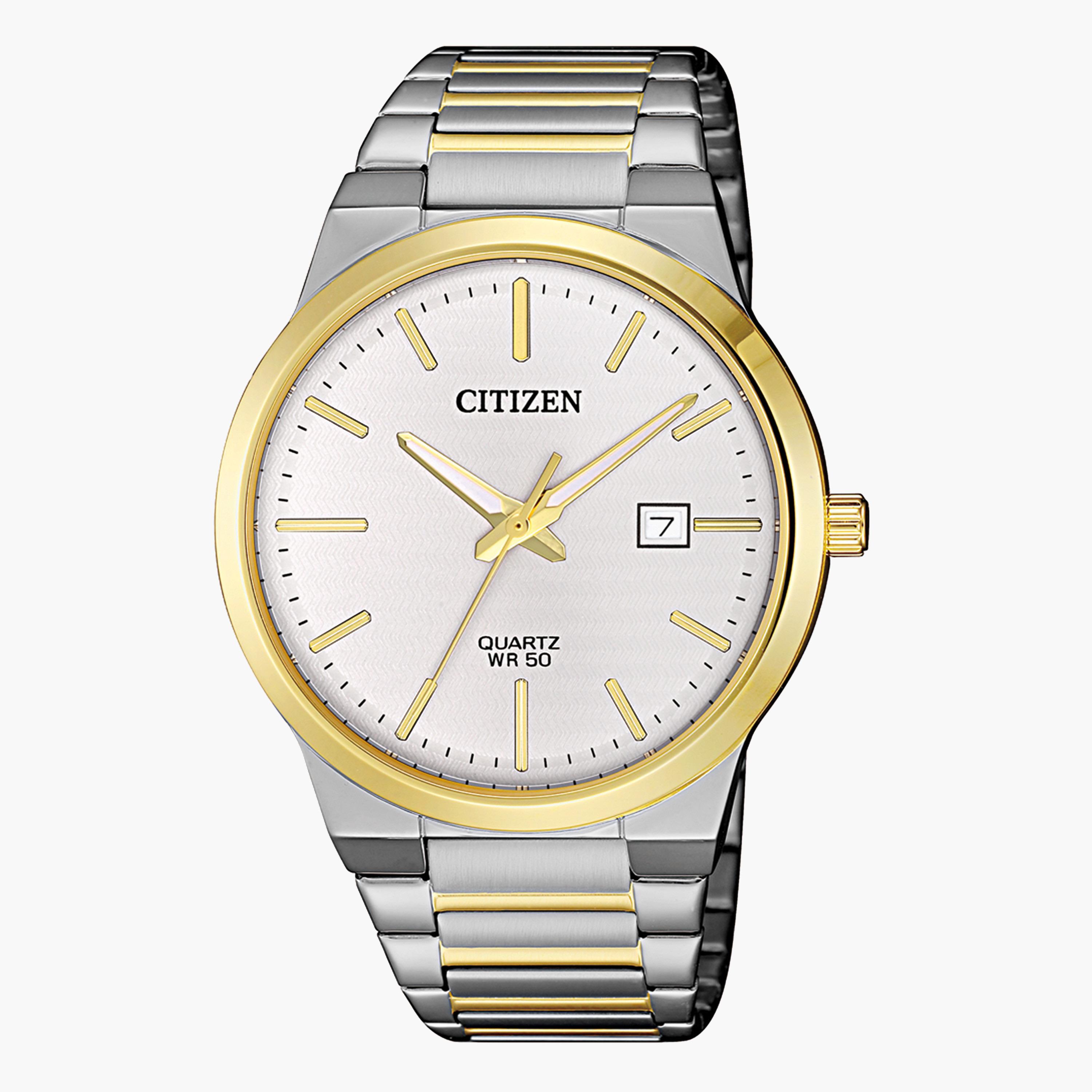 Citizen Men's Silver & Gold Analog Metal Strap Watch BI5064 50A-men-watchesandjewellery-watches-image-1