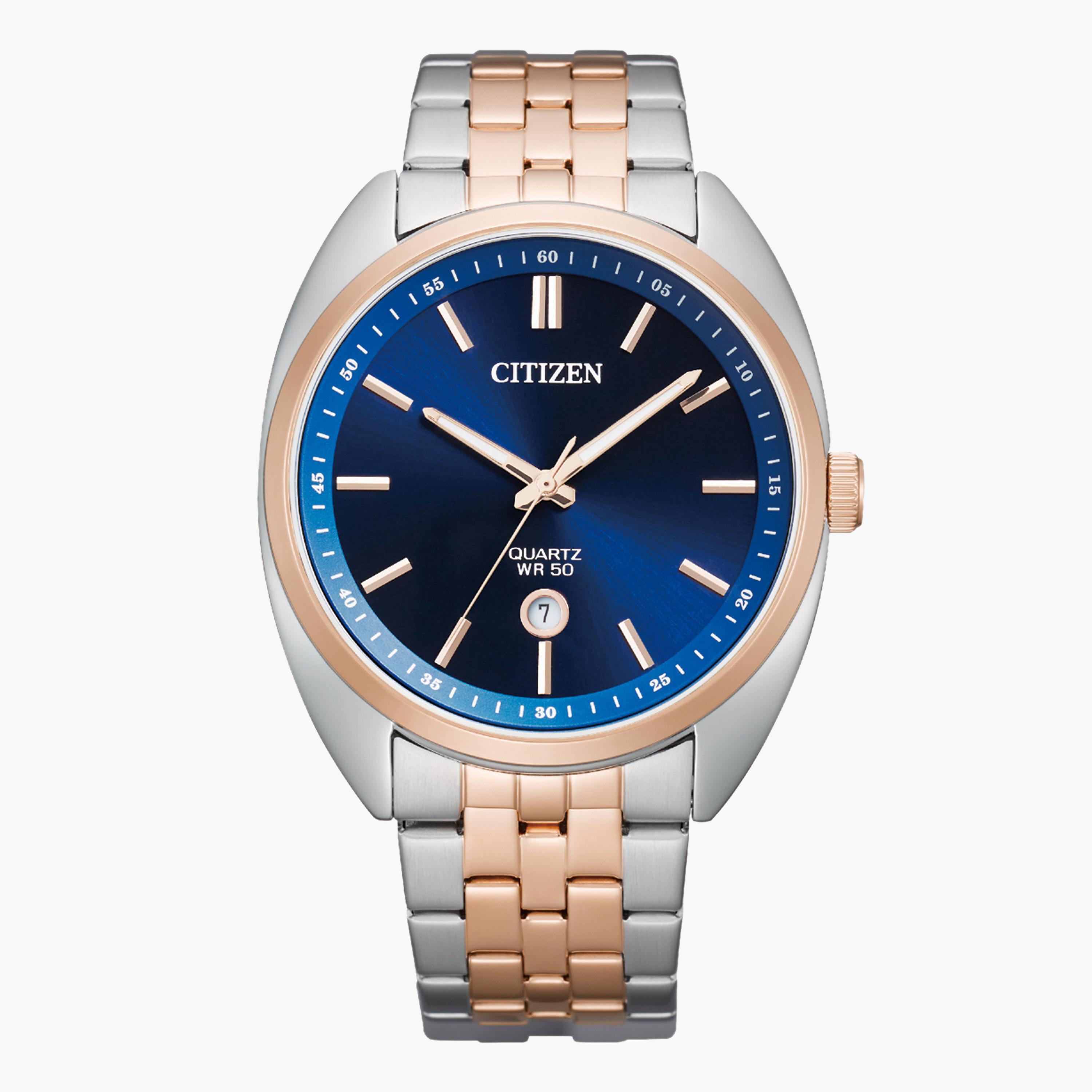 Citizen Men's Silver & Gold Analog Metal Strap Watch BI5096 53L-men-watchesandjewellery-watches-image-1