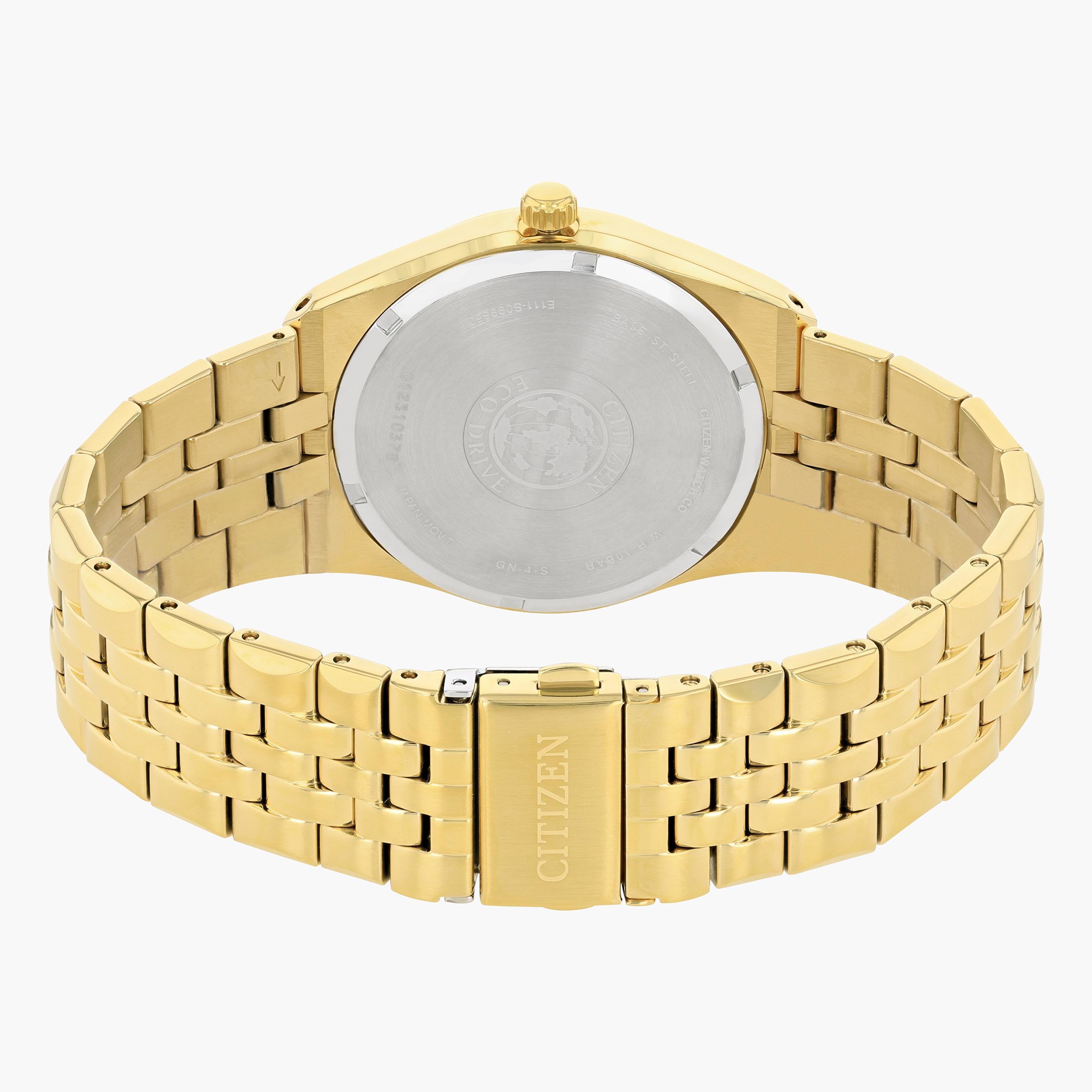 ساعة تناظرية ذهبية إيكو درايف بحزام معدني للرجال من سيتيزن - BM7332 61P-men-watchesandjewellery-watches-image-2