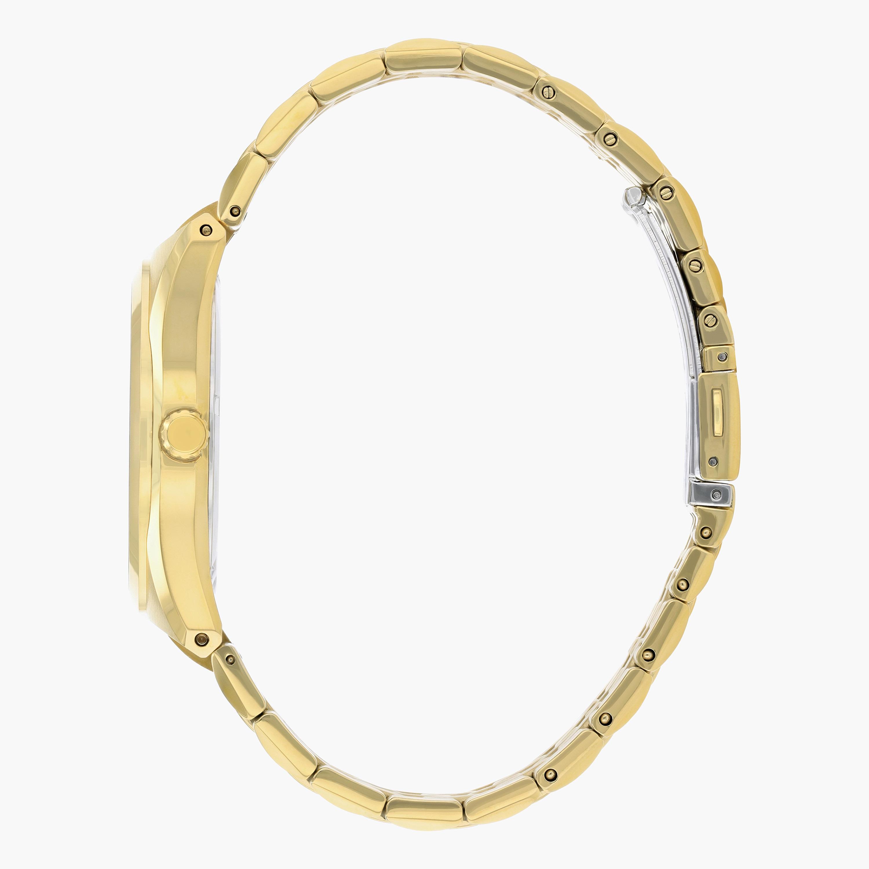 Citizen Men's Gold Analog Eco-Drive Metal Strap Watch BM7332 61P-men-watchesandjewellery-watches-image-3