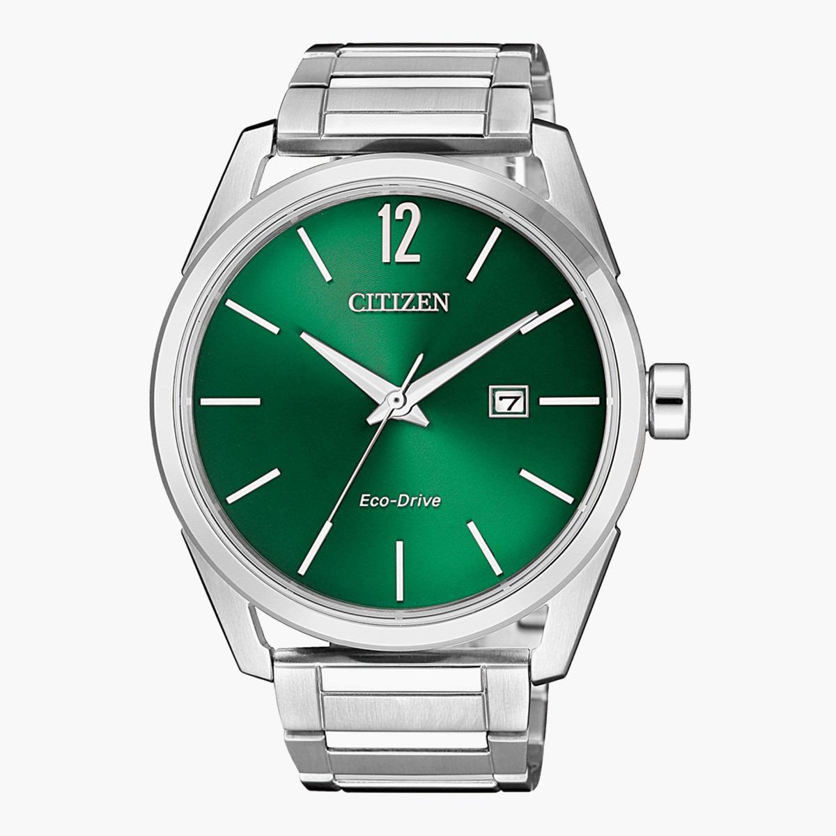 ساعة تناظرية فضيّة إيكو درايف بحزام معدني للرجال من سيتيزن - BM7410 51X-men-watchesandjewellery-watches-image-1